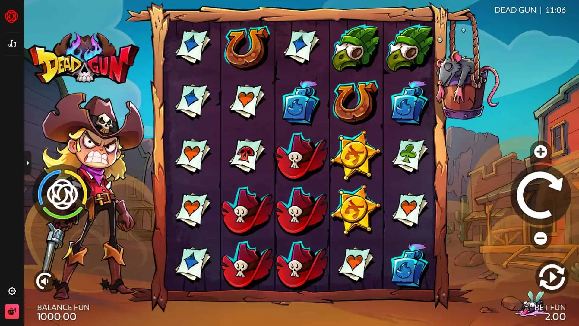 Dead Gun slot gameplay reels