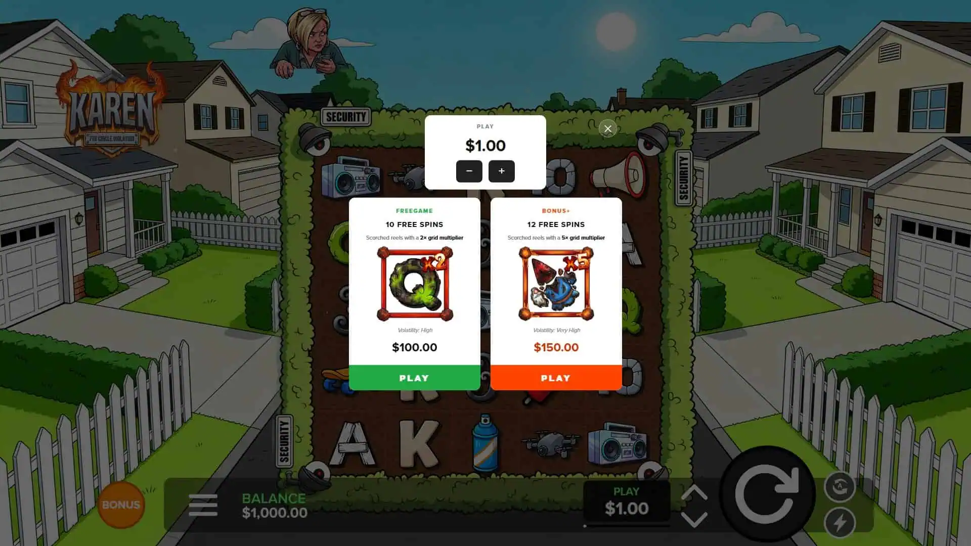 Karen bonus buy menu