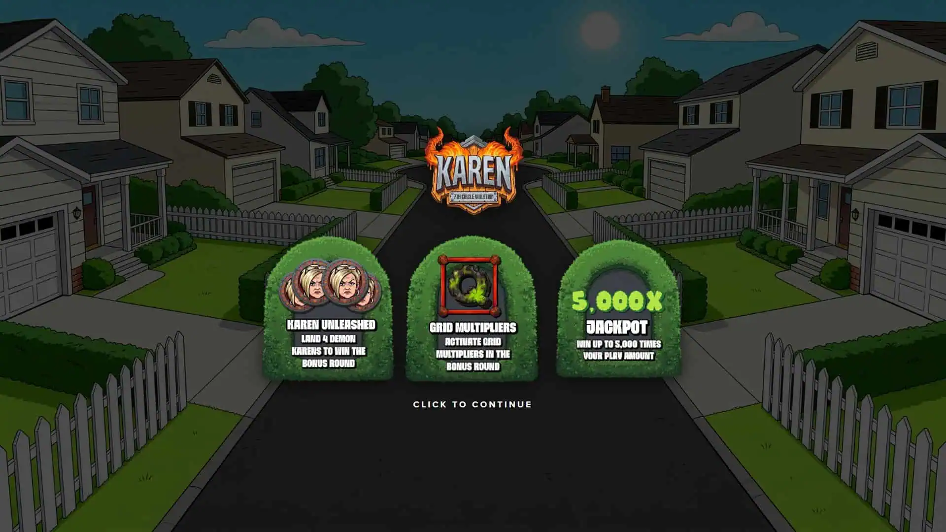 Karen slot intro screen