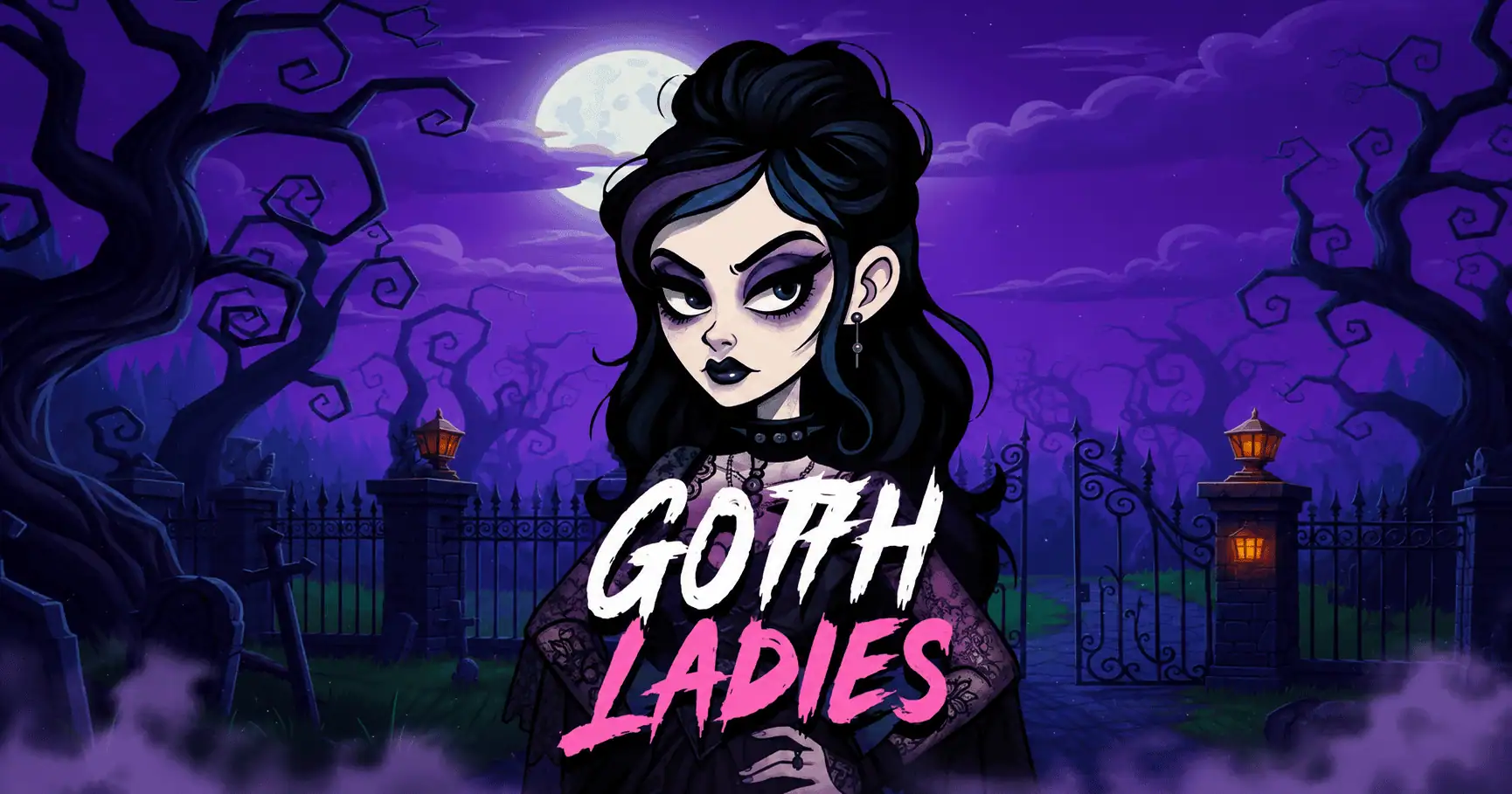 Goth Ladies Slot Demo by Alpha Play slot cover image