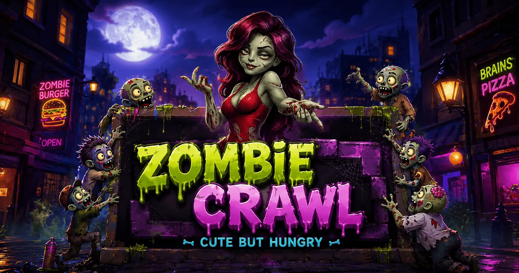 Zombie Crawl Free Play Slot by Anything Works Studio slot cover image
