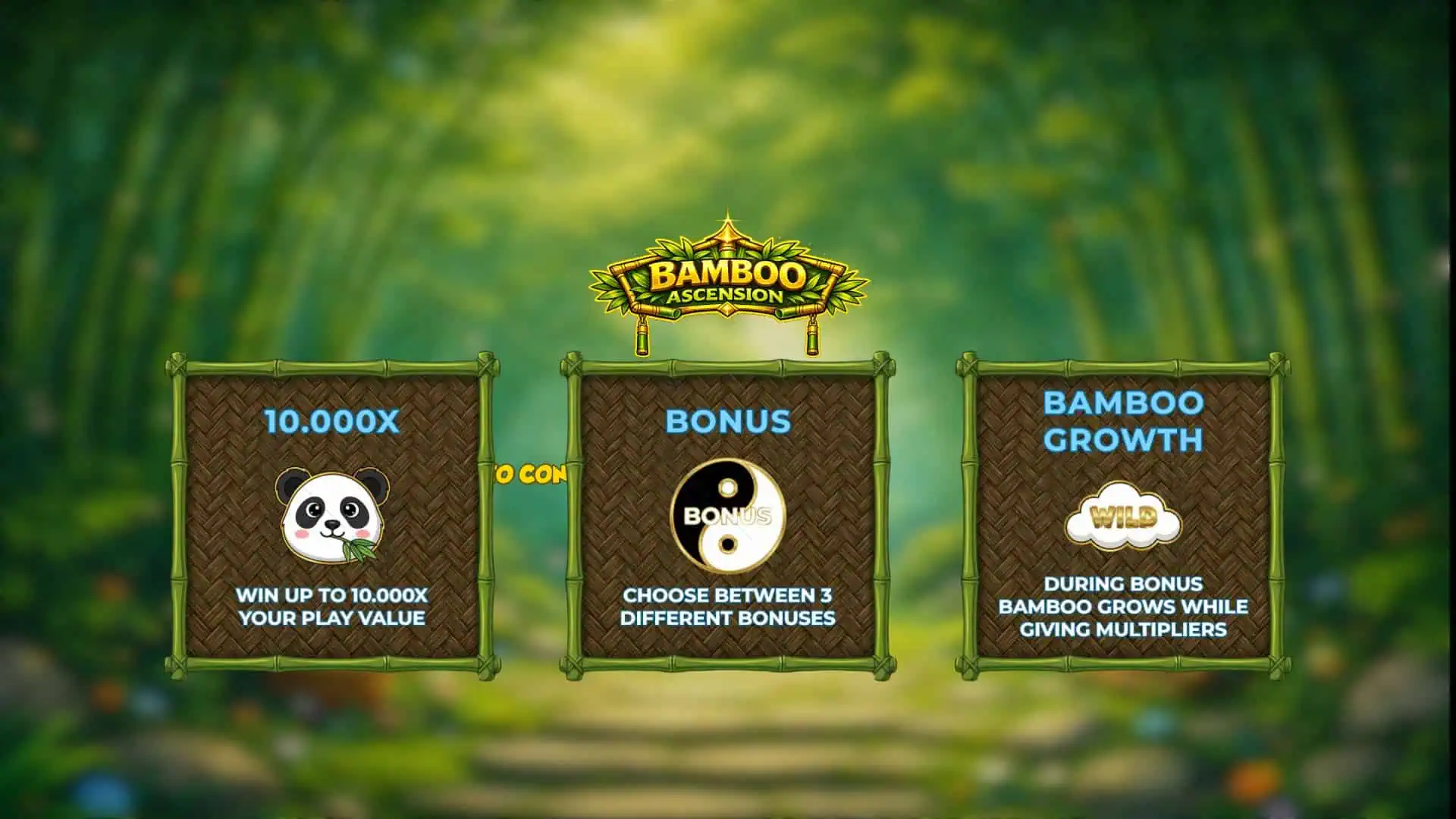 Bamboo Ascension slot intro screen