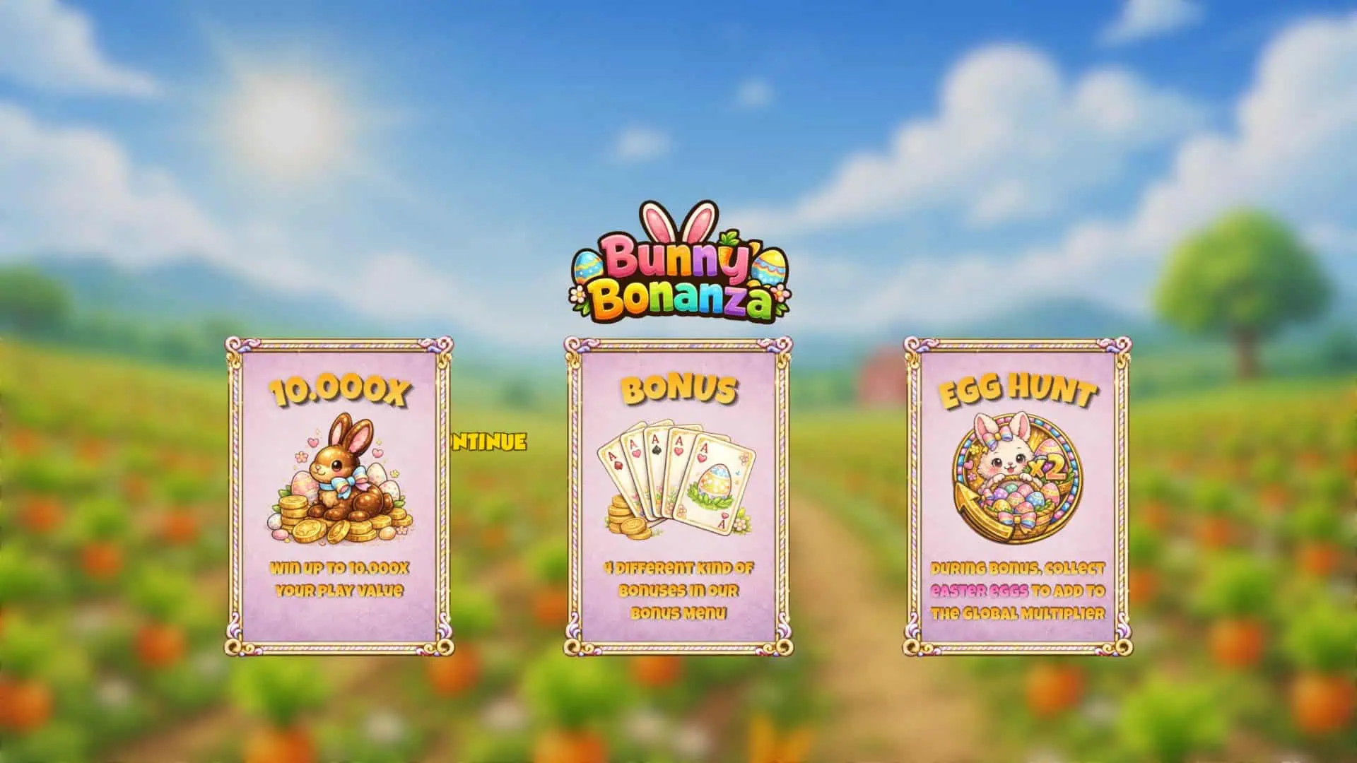 Bunny Bonanza slot intro screen