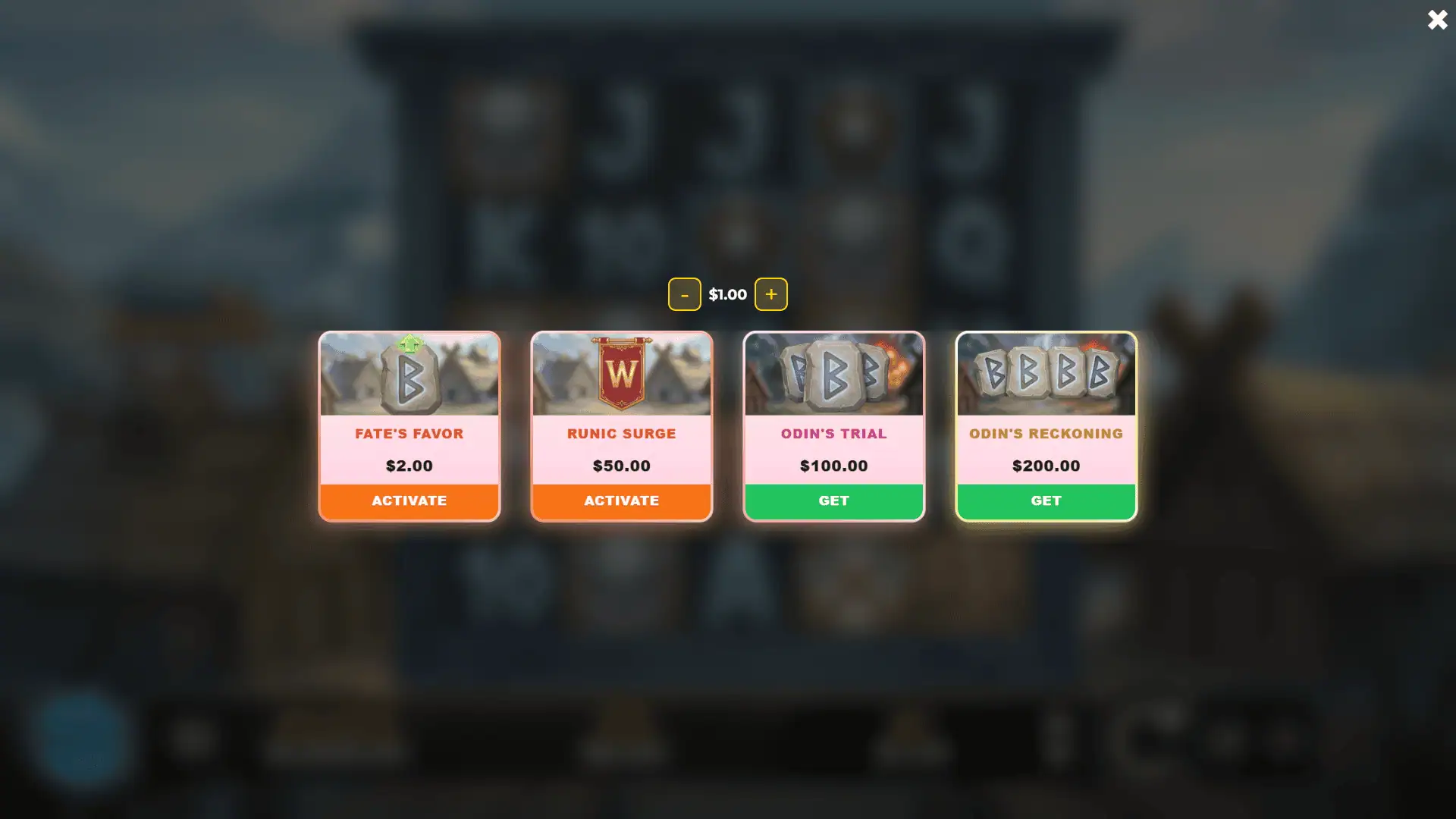 Odins Judgement bonus buy menu