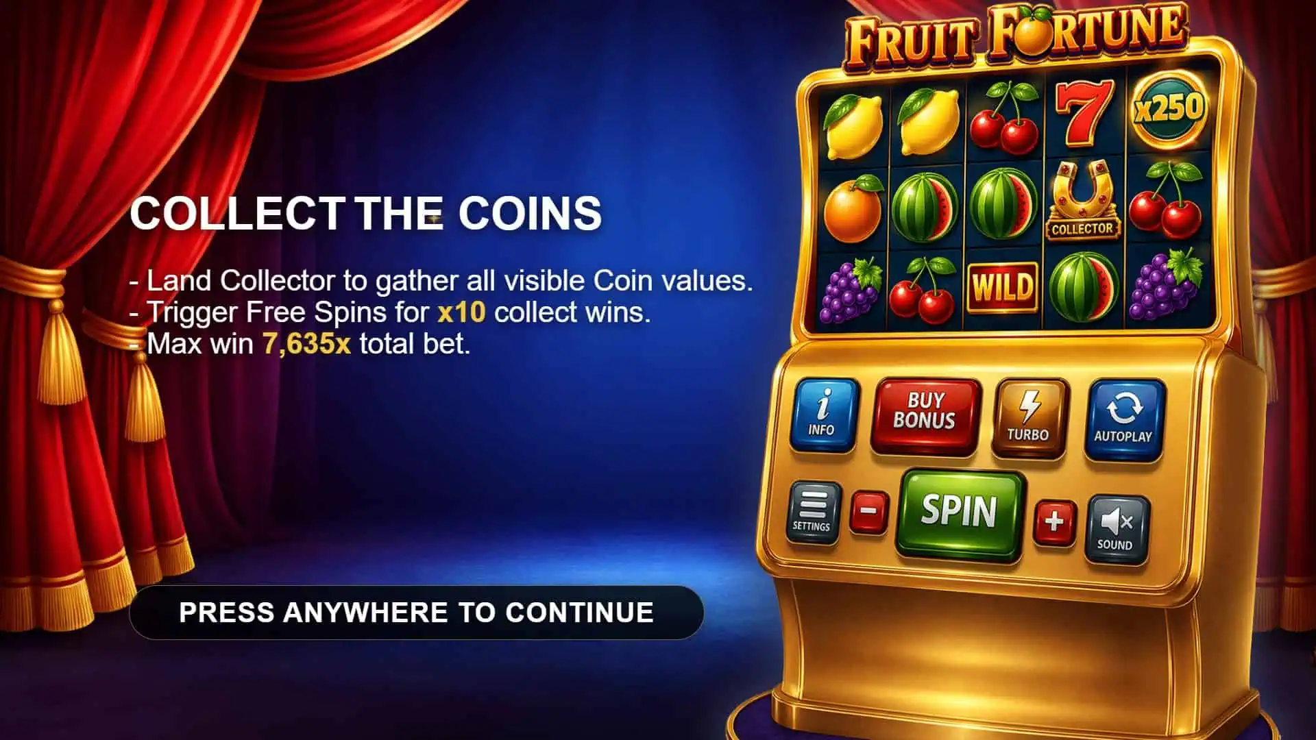 Fruit Fortune slot intro screen
