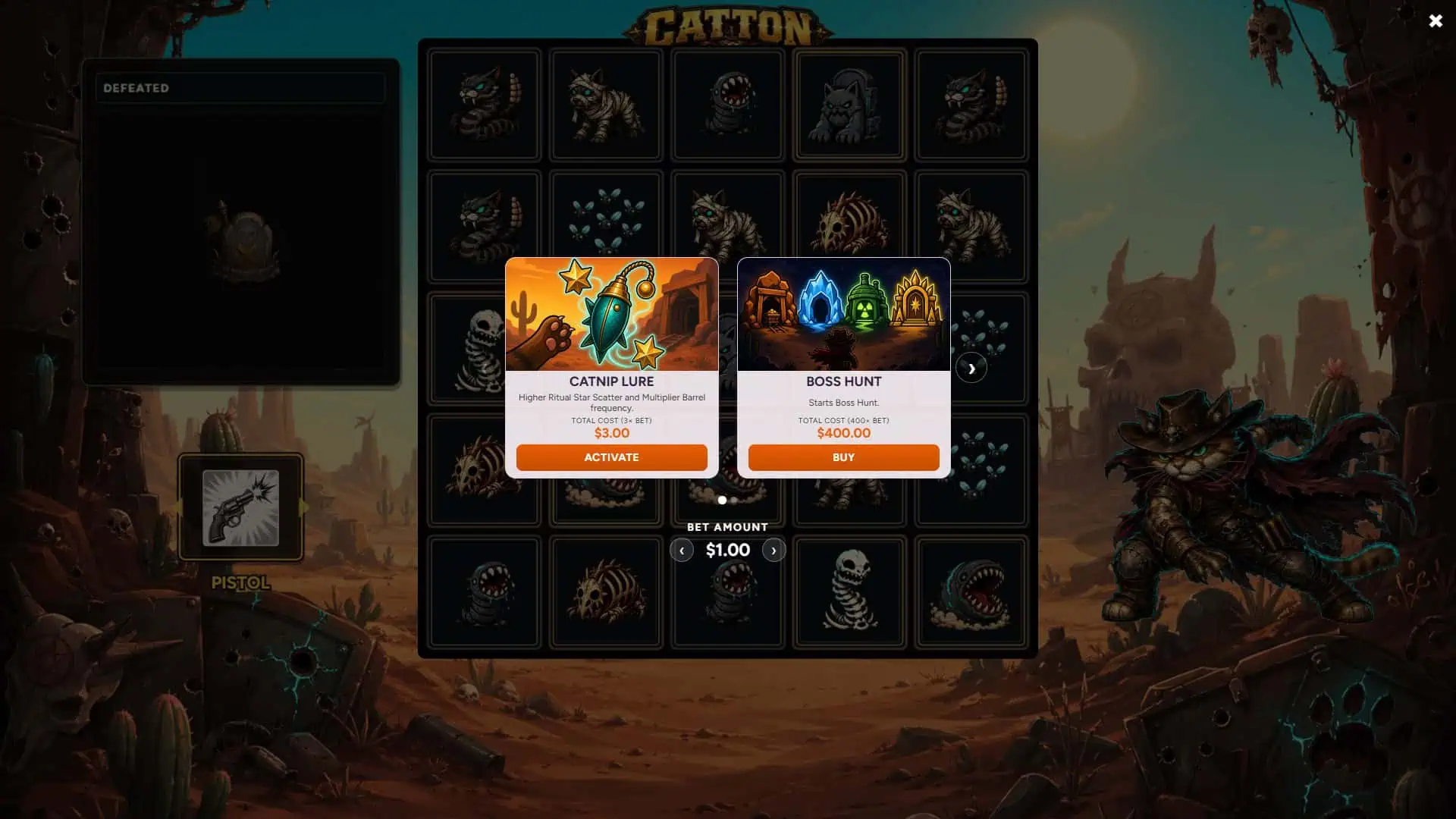 Catton bonus buy menu