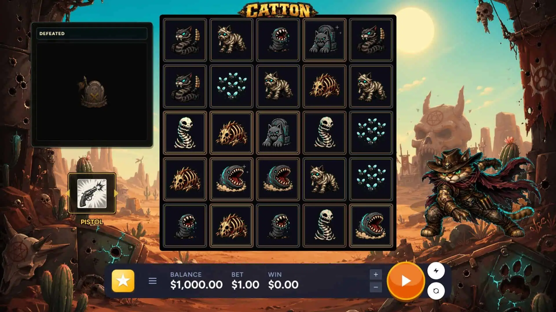 Catton slot gameplay reels