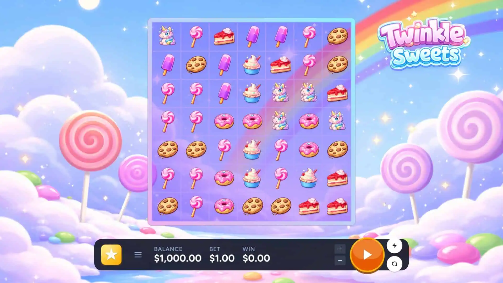 Twinkle Sweets slot gameplay reels