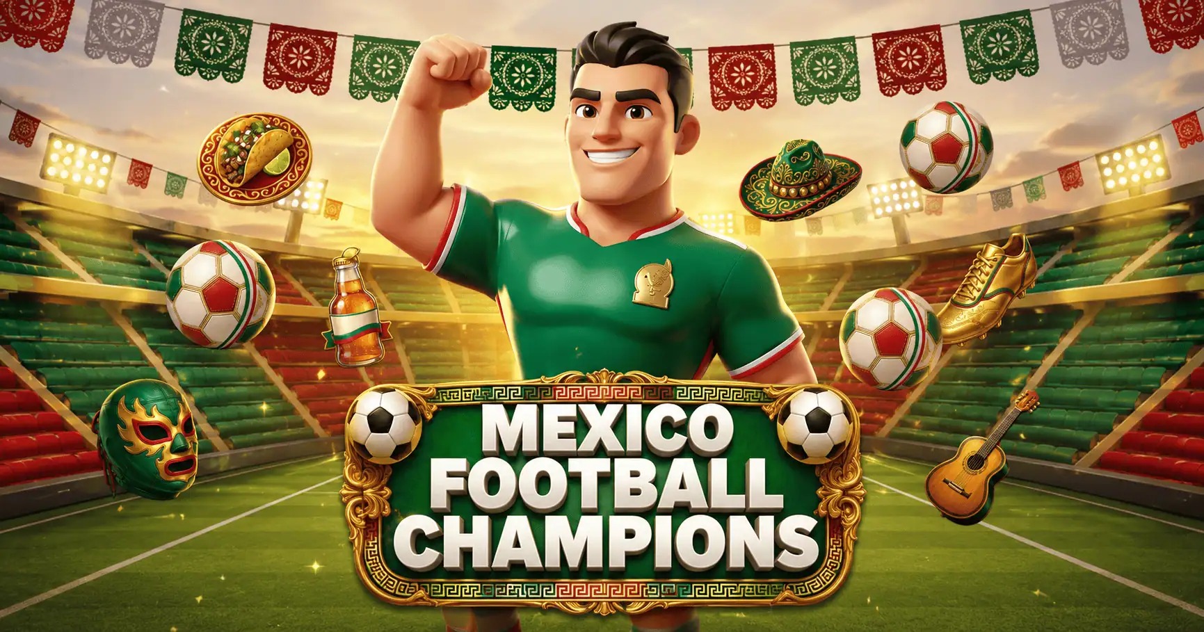 Mexico Football Champions Slot Demo by Axisframe Gaming slot cover image