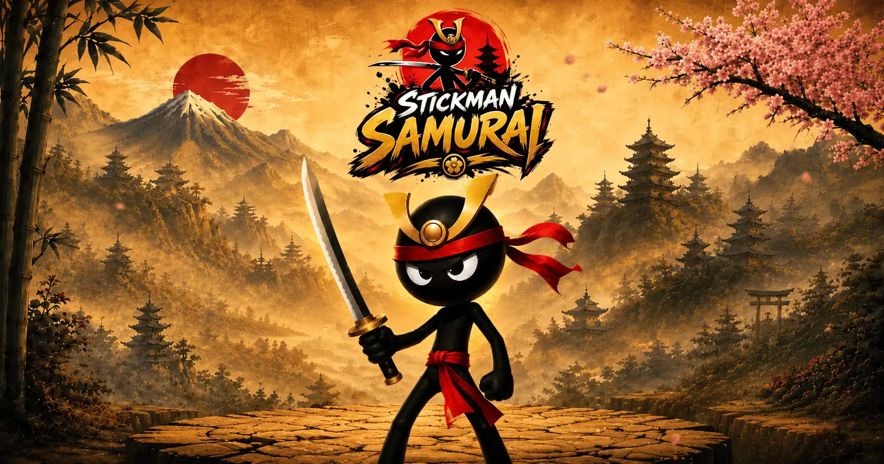 Stickman Samurai Slot by Big Ducking Wings Demo slot cover image