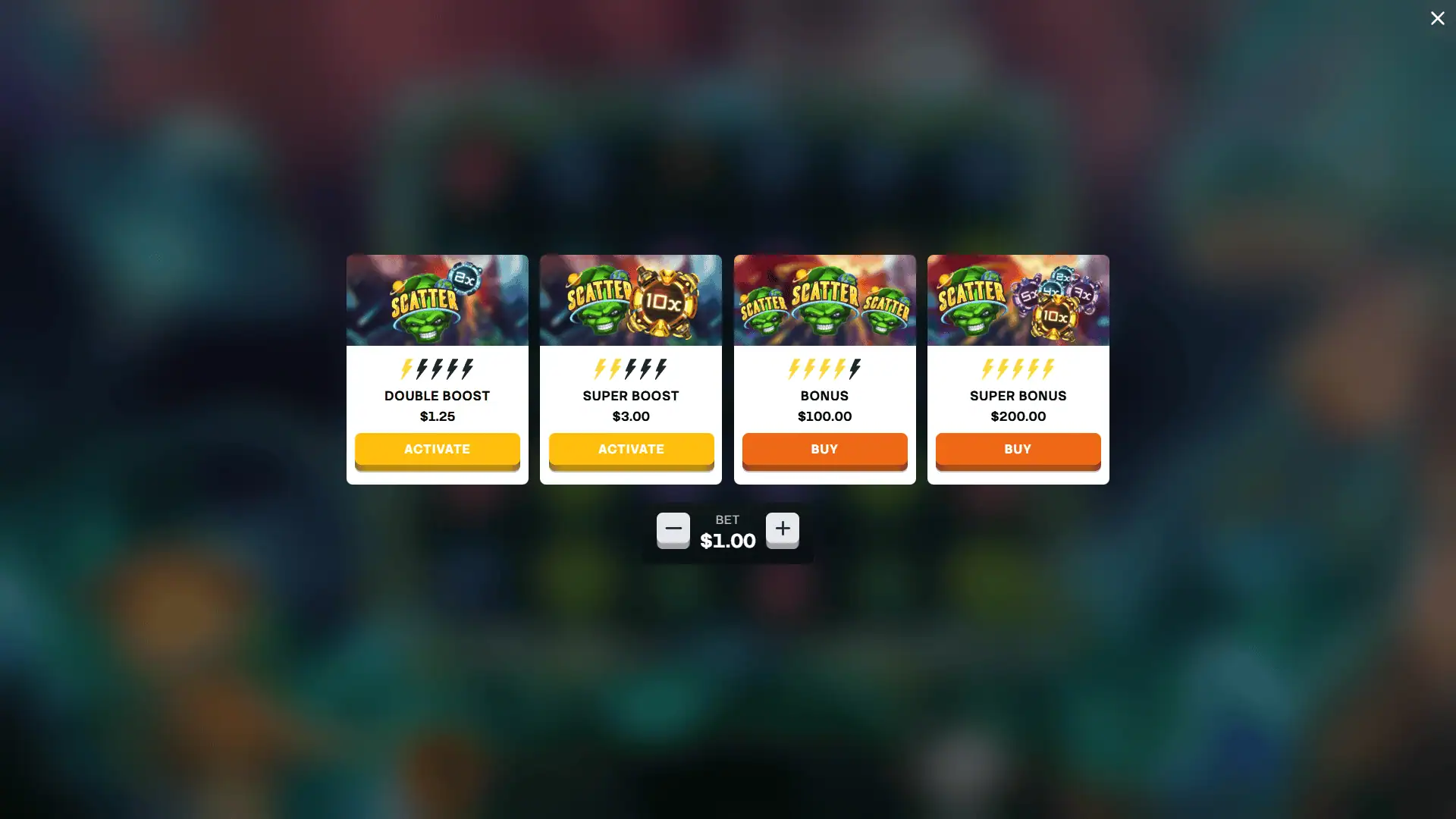Prehistoric Anomaly bonus buy menu
