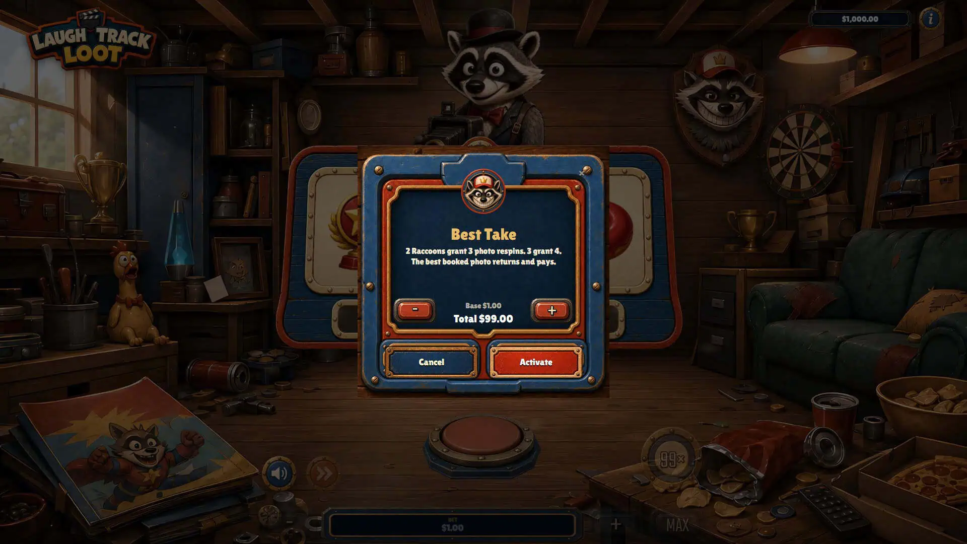 Laugh Track Loot bonus buy menu