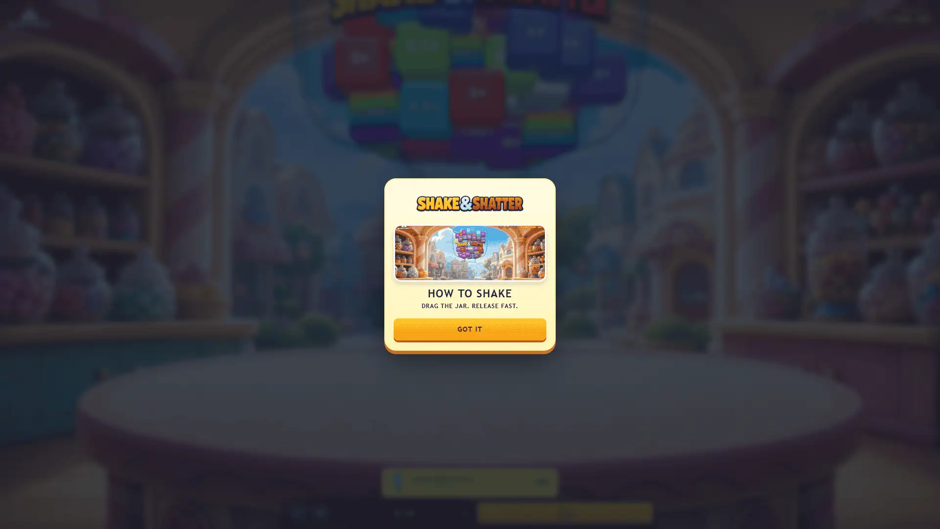 Shake & Shatter slot intro screen