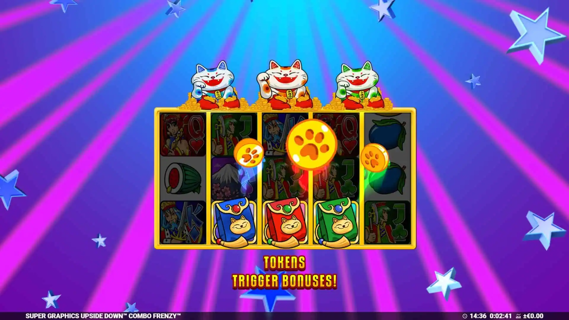Super Graphics Upside Down slot gameplay reels