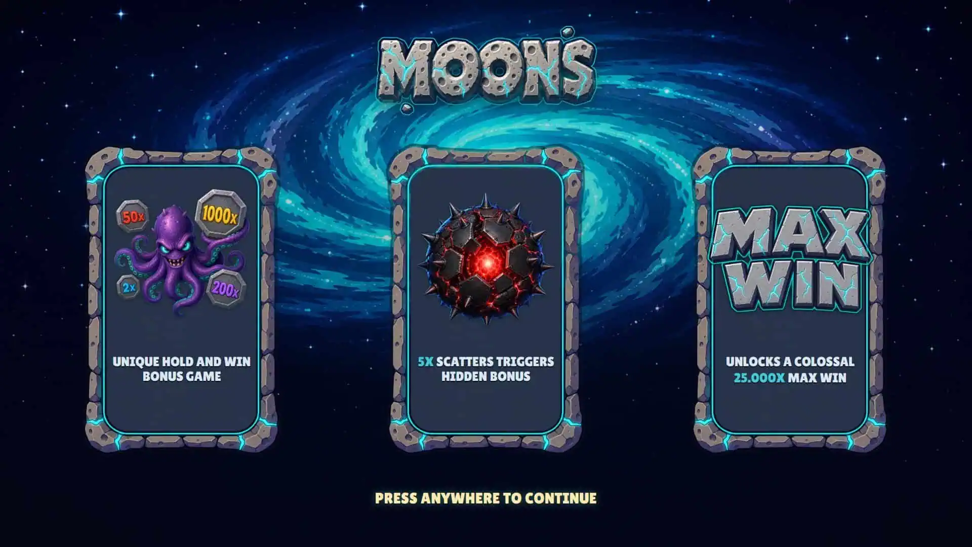 Moons slot intro screen