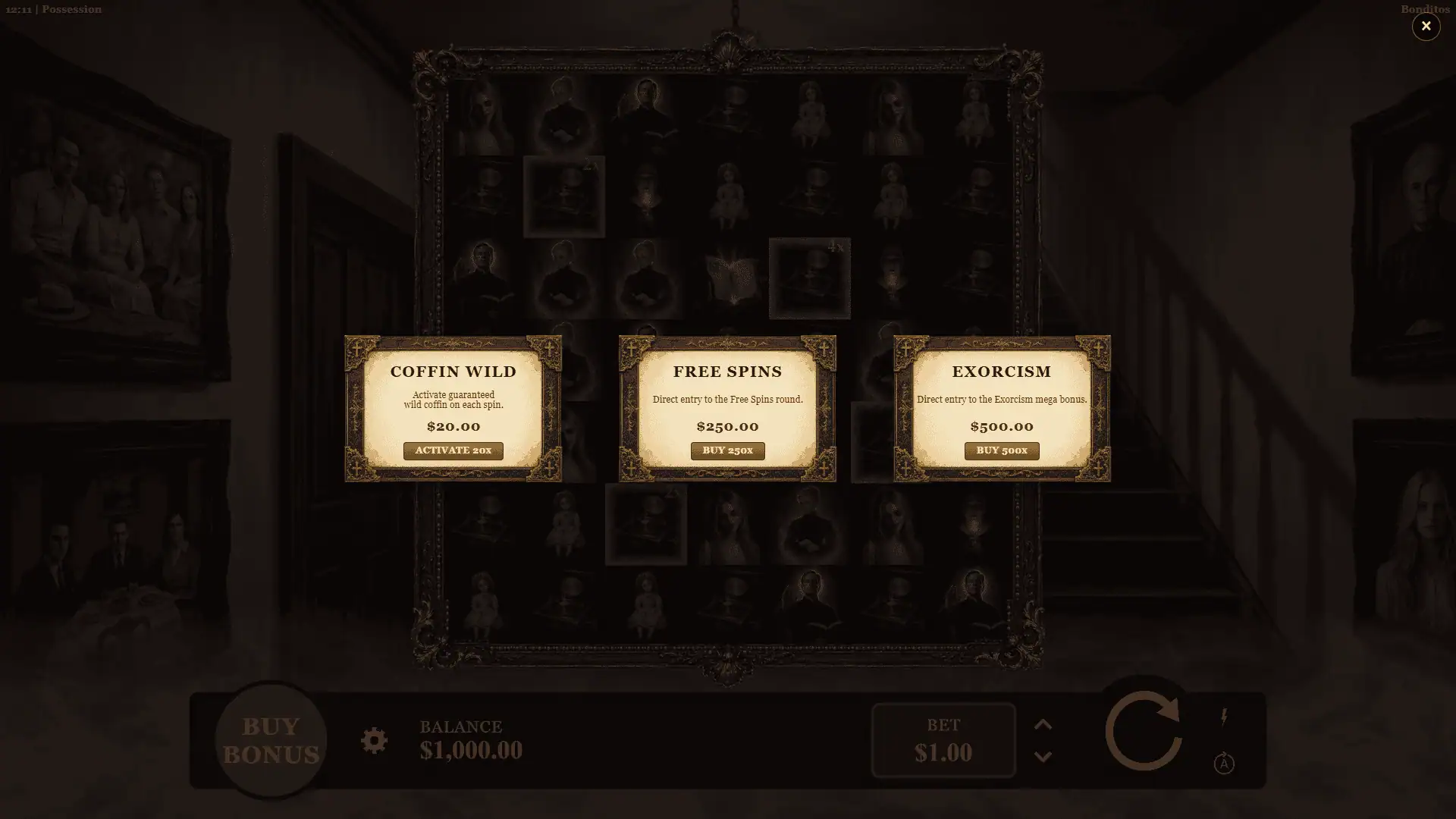 Possession bonus buy menu