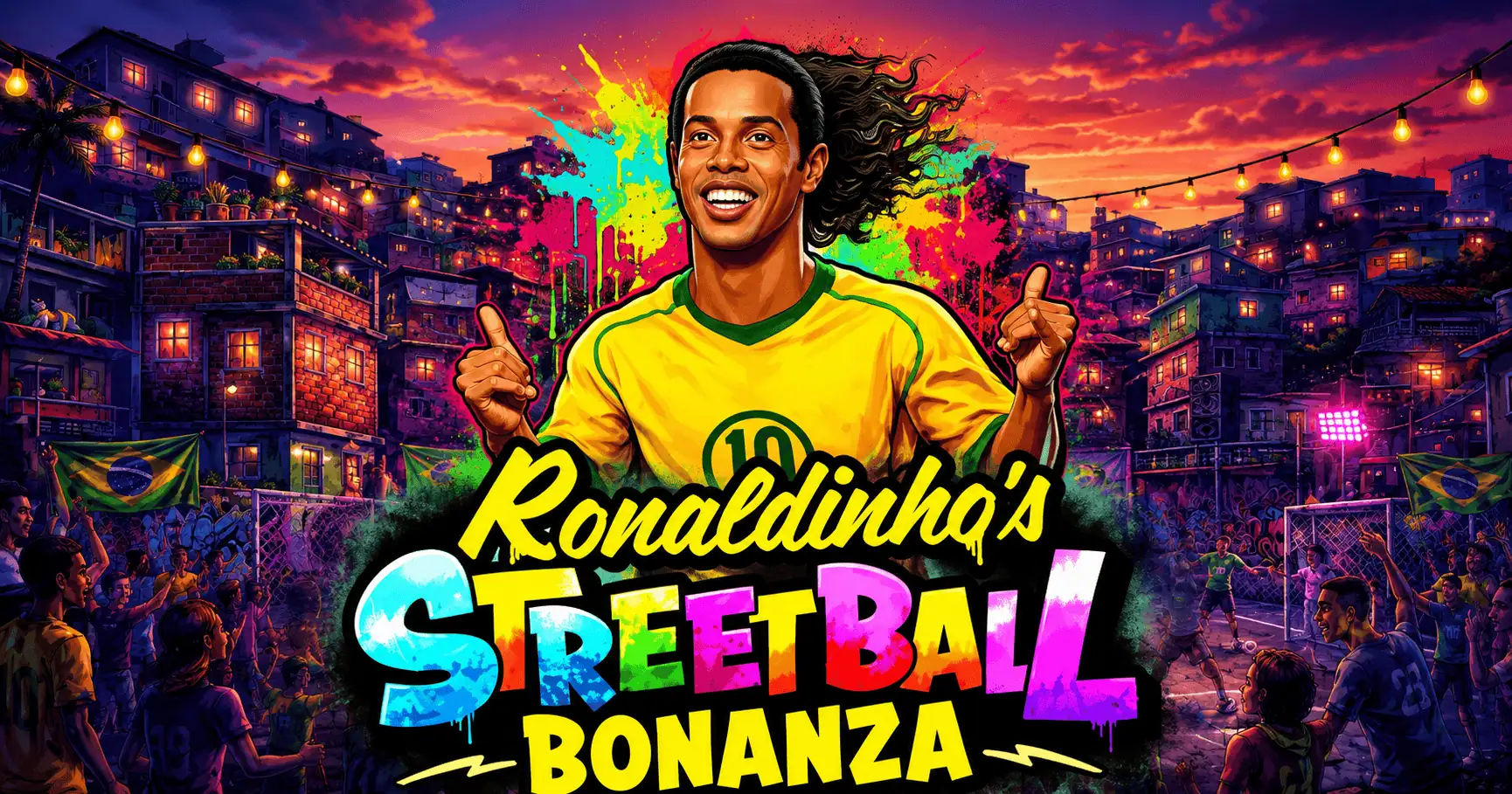 Ronaldinho’s Streetball Bonanza Slot Demo by Booming Games slot cover image