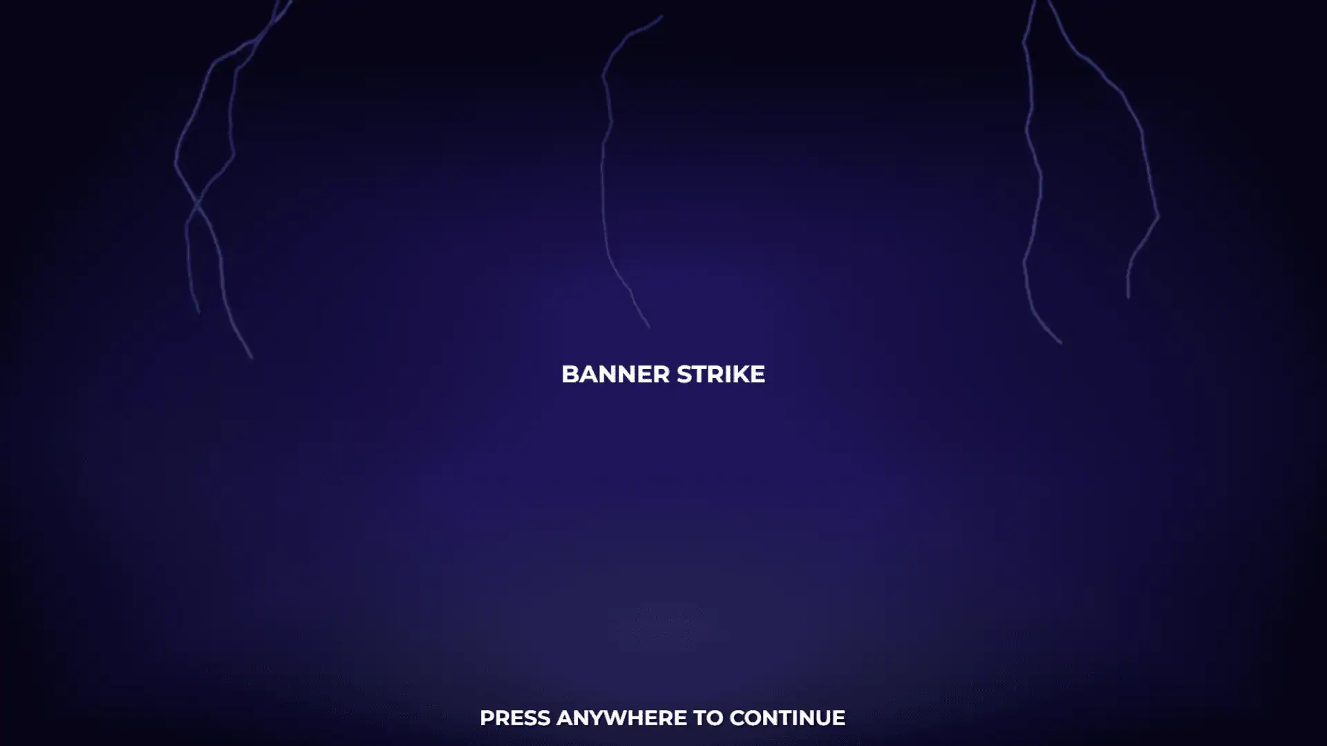 Banner Strike slot intro screen