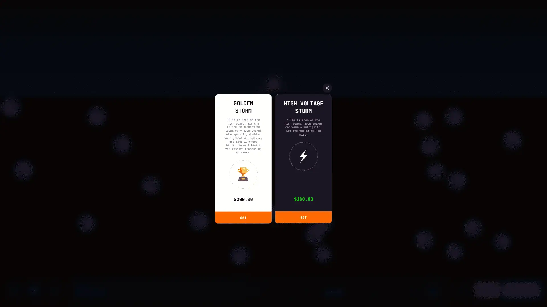 Gold Miner bonus buy menu