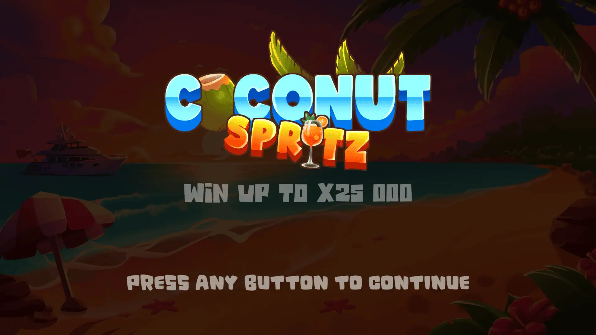 Coconut Spritz slot intro screen