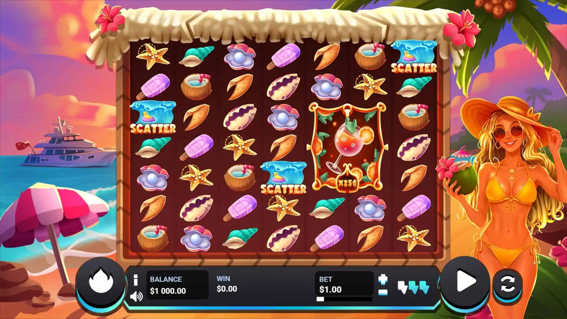 Coconut Spritz slot gameplay reels