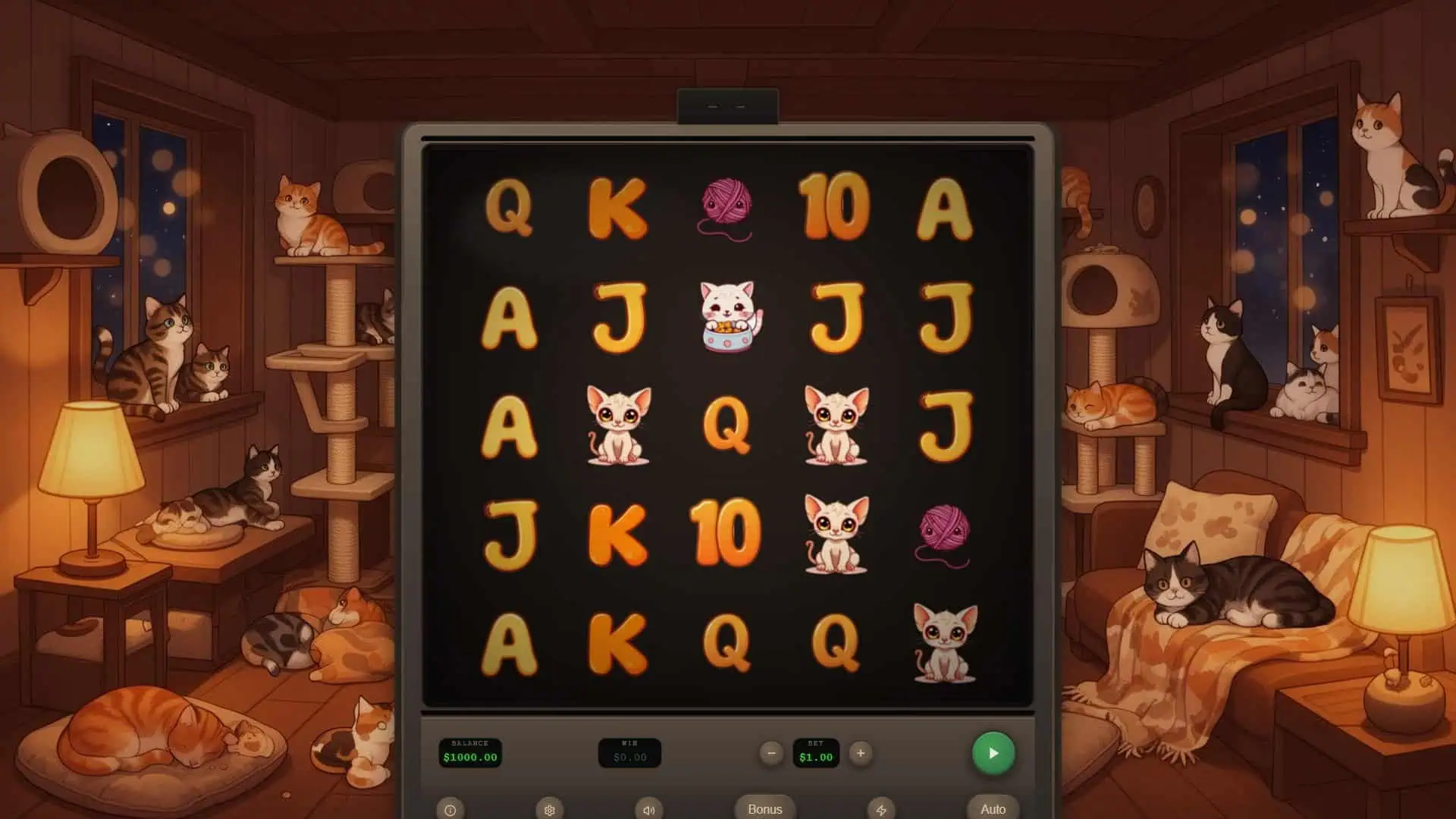 Cozy Cat Cafe slot gameplay reels