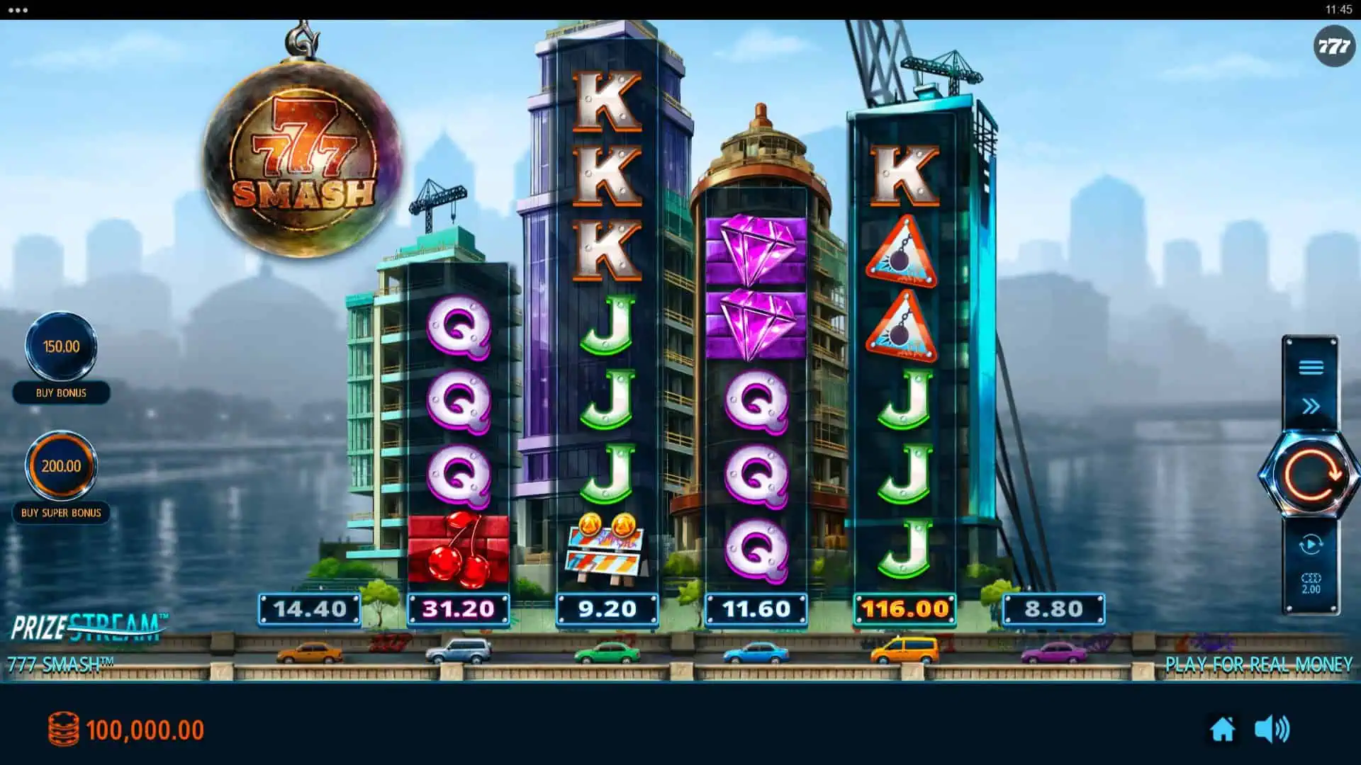 777 Smash slot gameplay reels