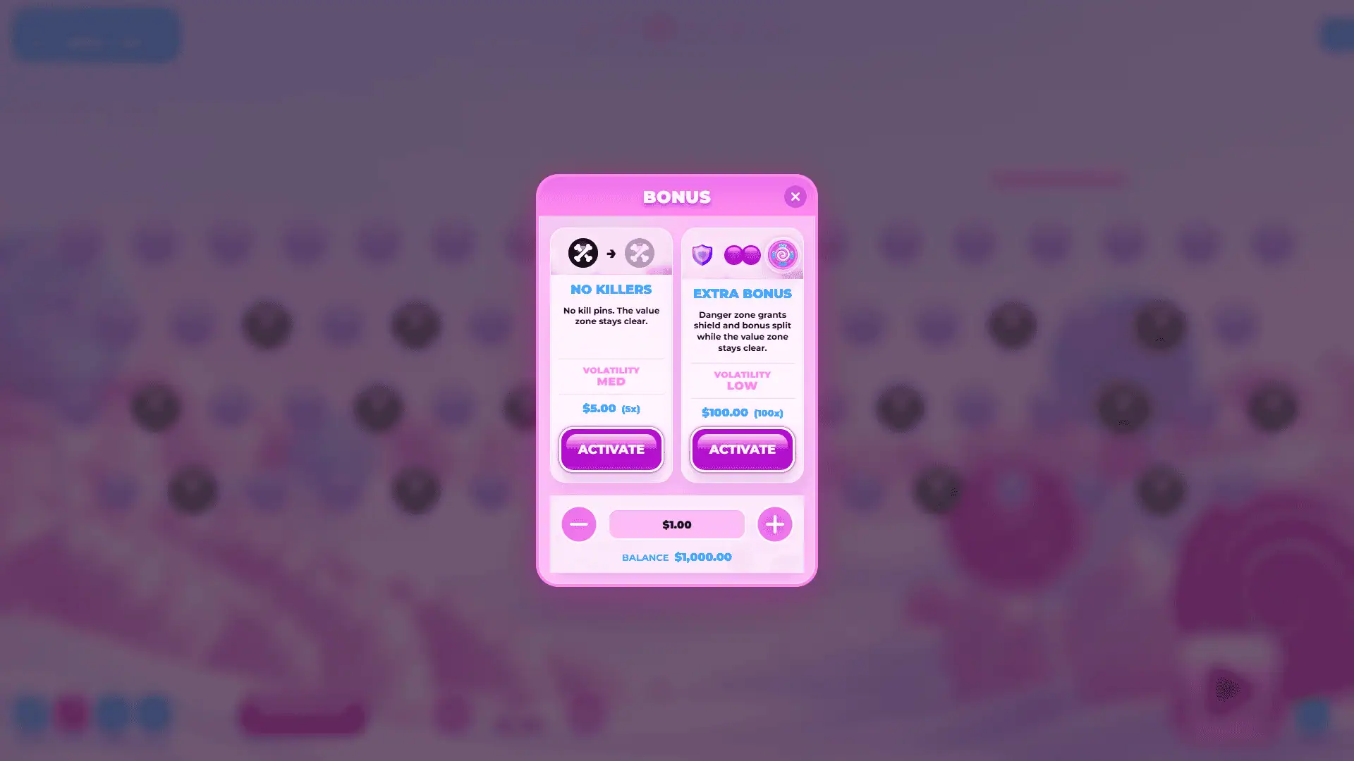 Sugar Drop bonus buy menu