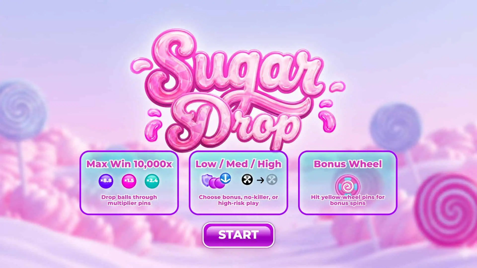 Sugar Drop slot intro screen