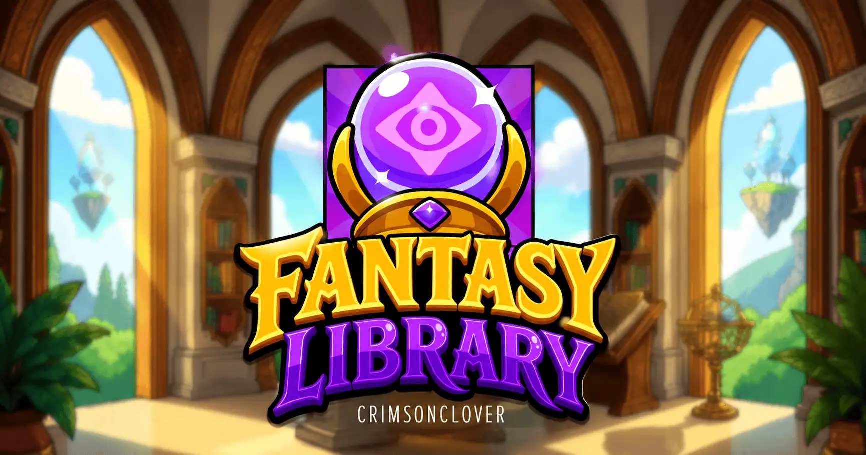 Fantasy Library Slot Demo by Crimson Clover slot cover image