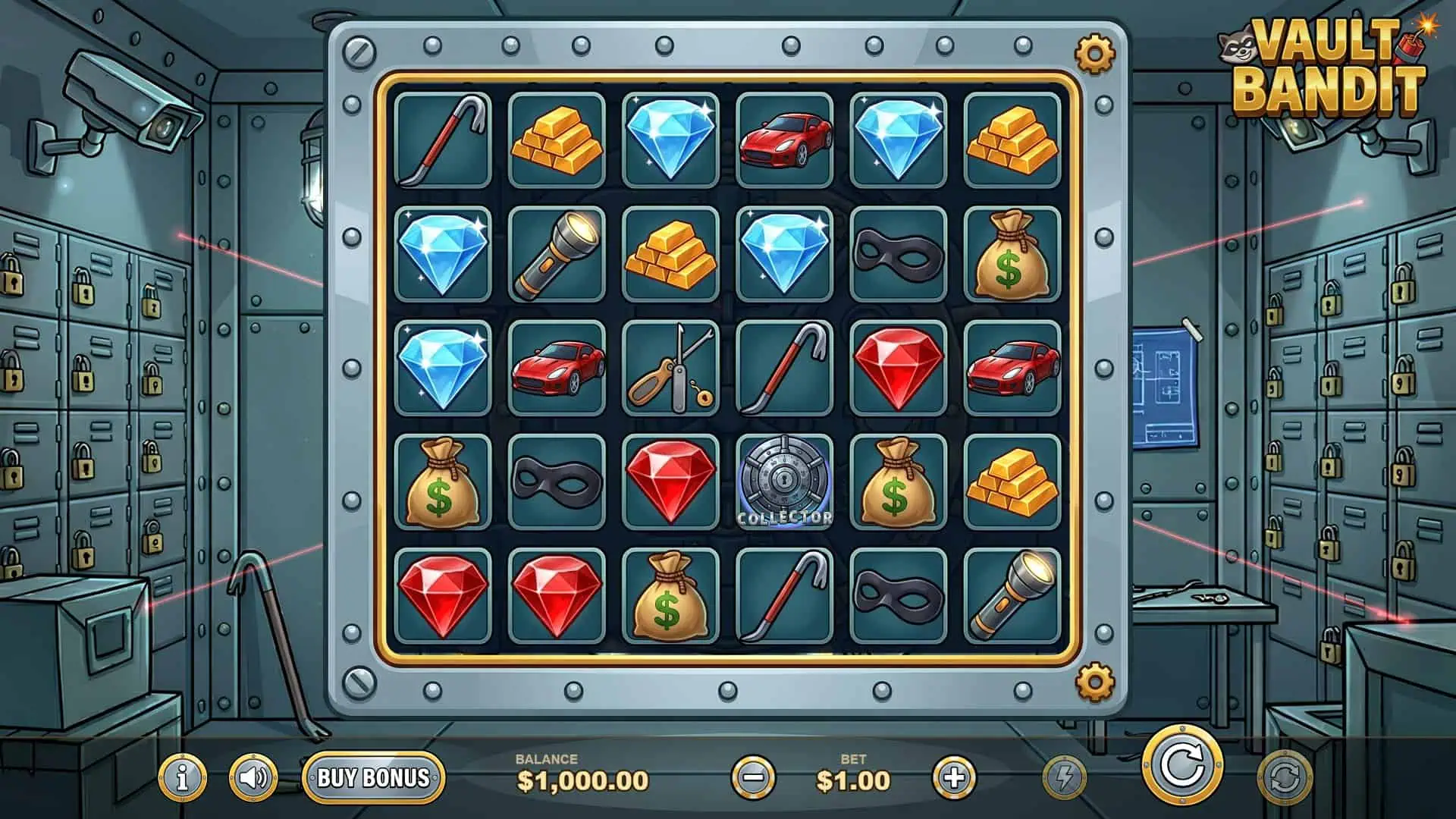 Vault Bandit slot gameplay reels