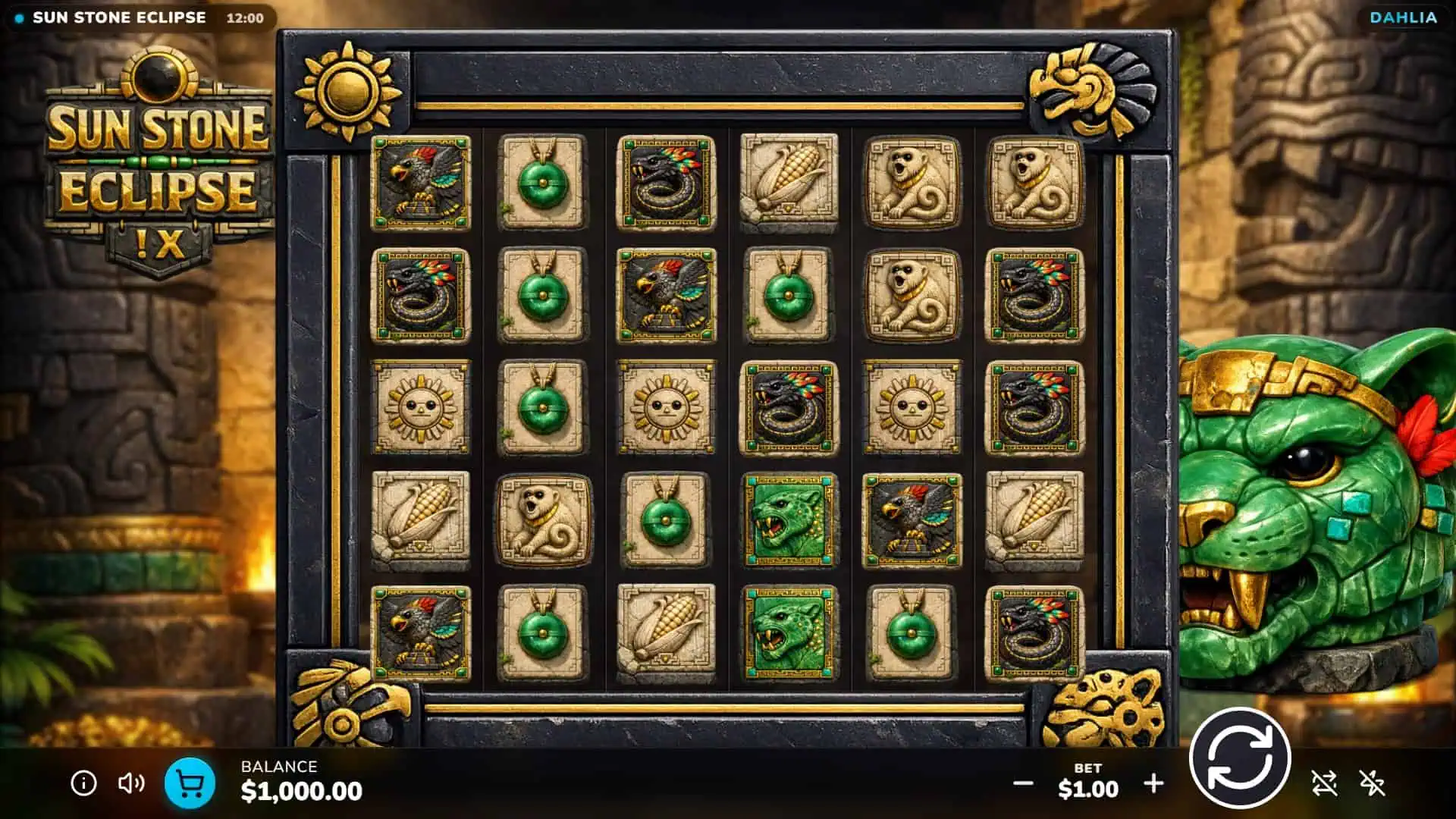 Sun Stone Eclipse slot gameplay reels