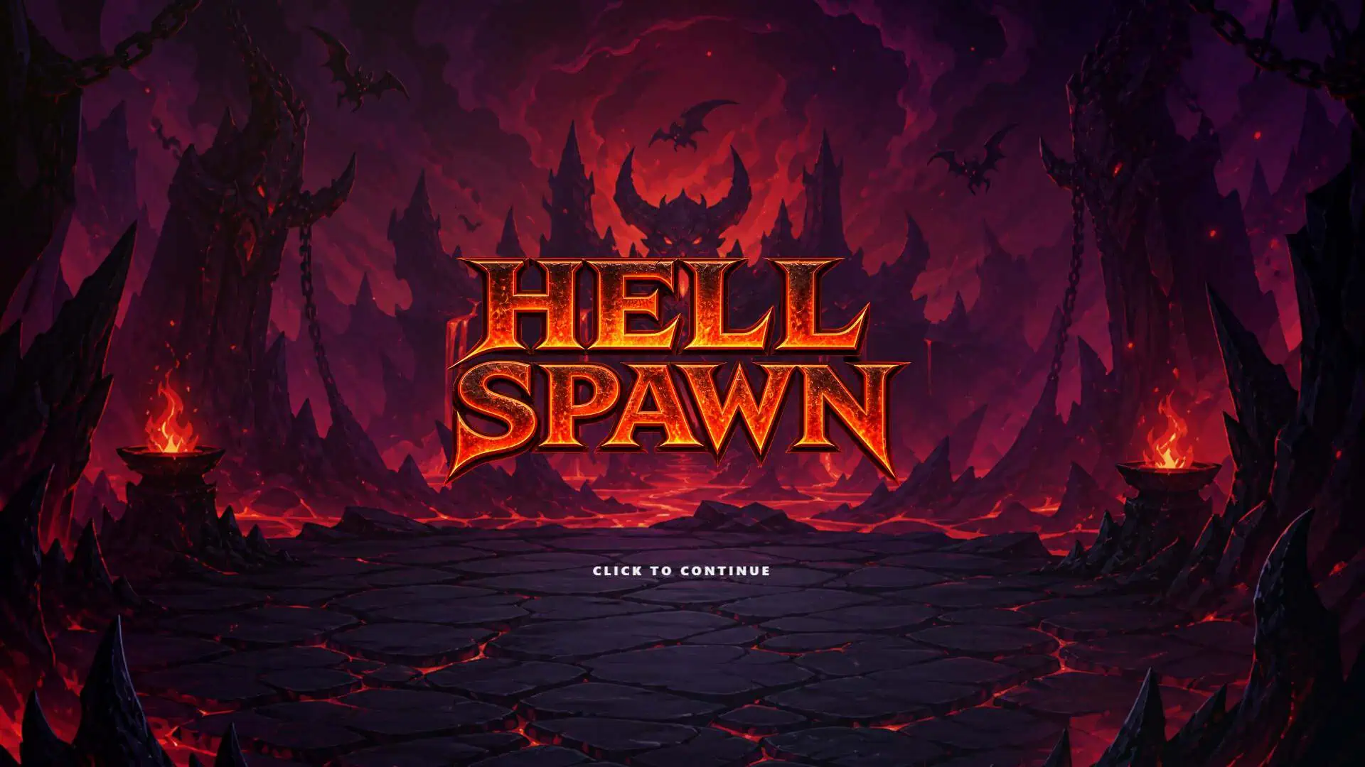 Hell Spawn slot intro screen