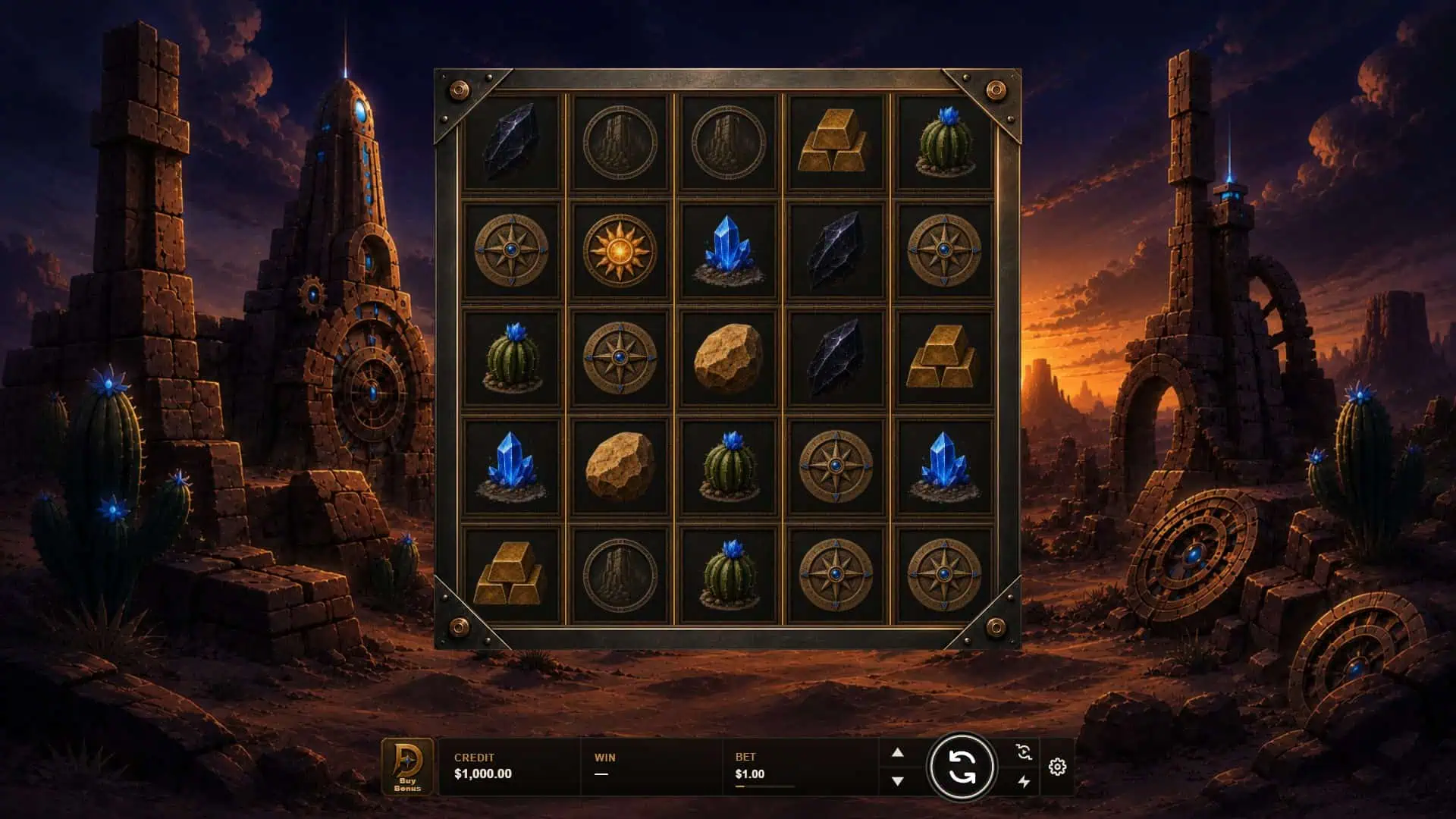Desert Veil slot gameplay reels