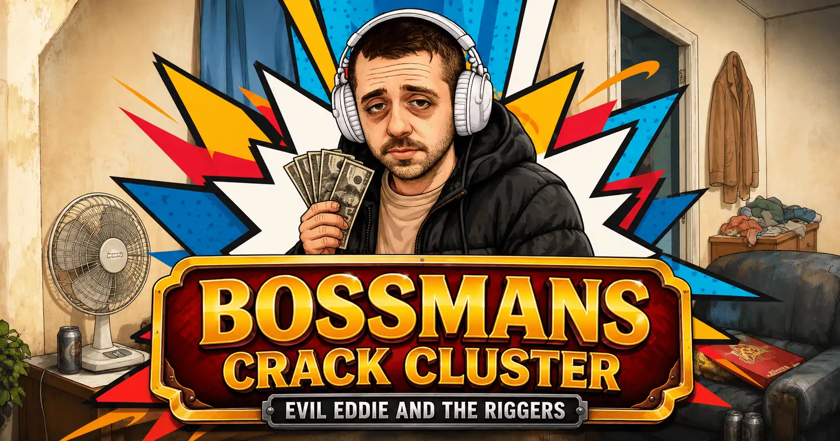 Bossmans Crack Cluster Slot Demo by Evil Eddie And The Riggers slot cover image