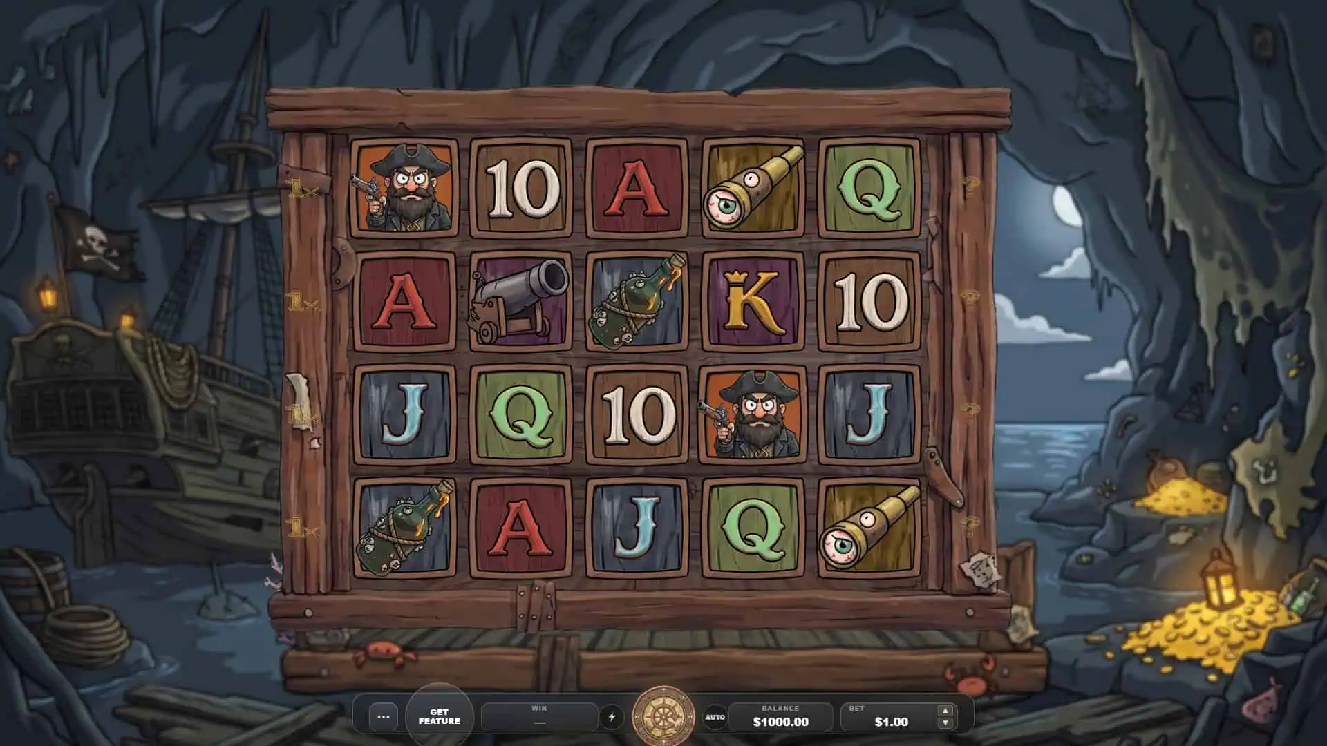 Buccaneers slot gameplay reels