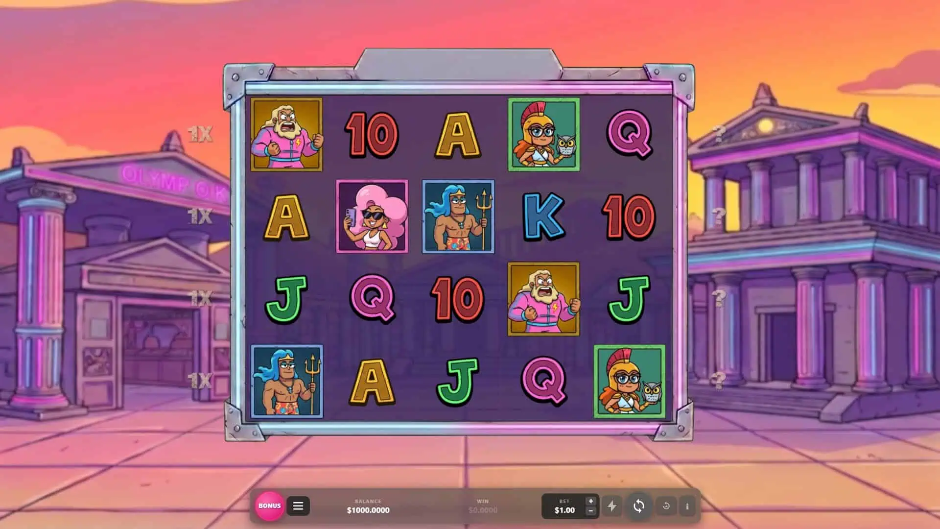 OlympOK slot gameplay reels