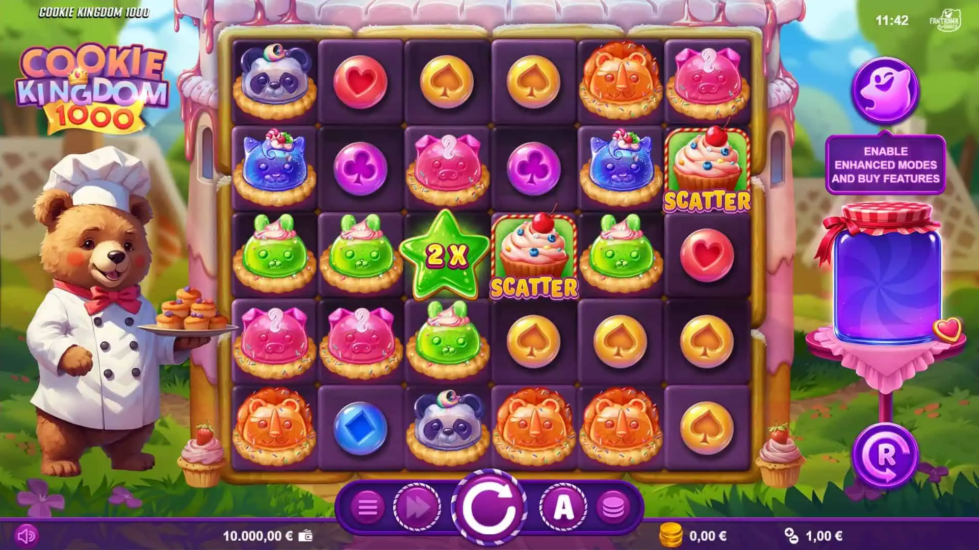 Cookie Kingdom 1000 slot gameplay reels
