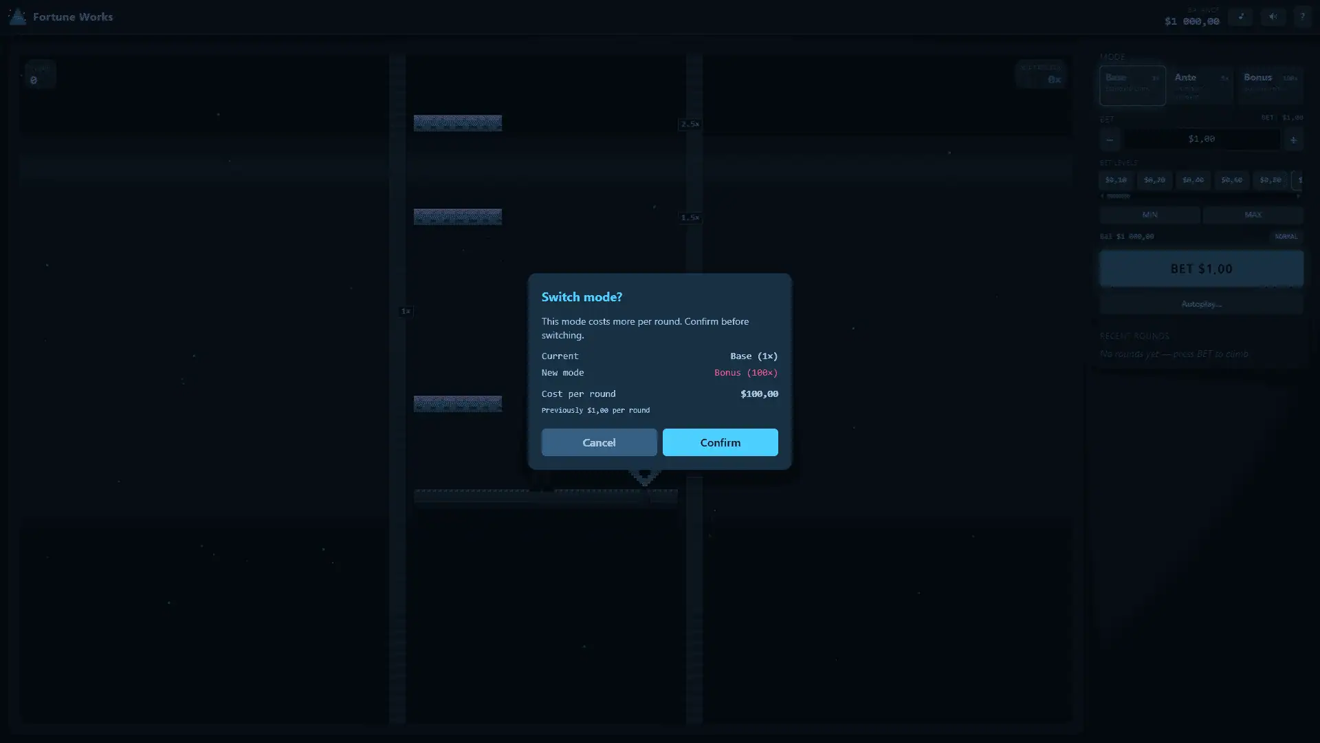 Arctic Tower bonus buy menu