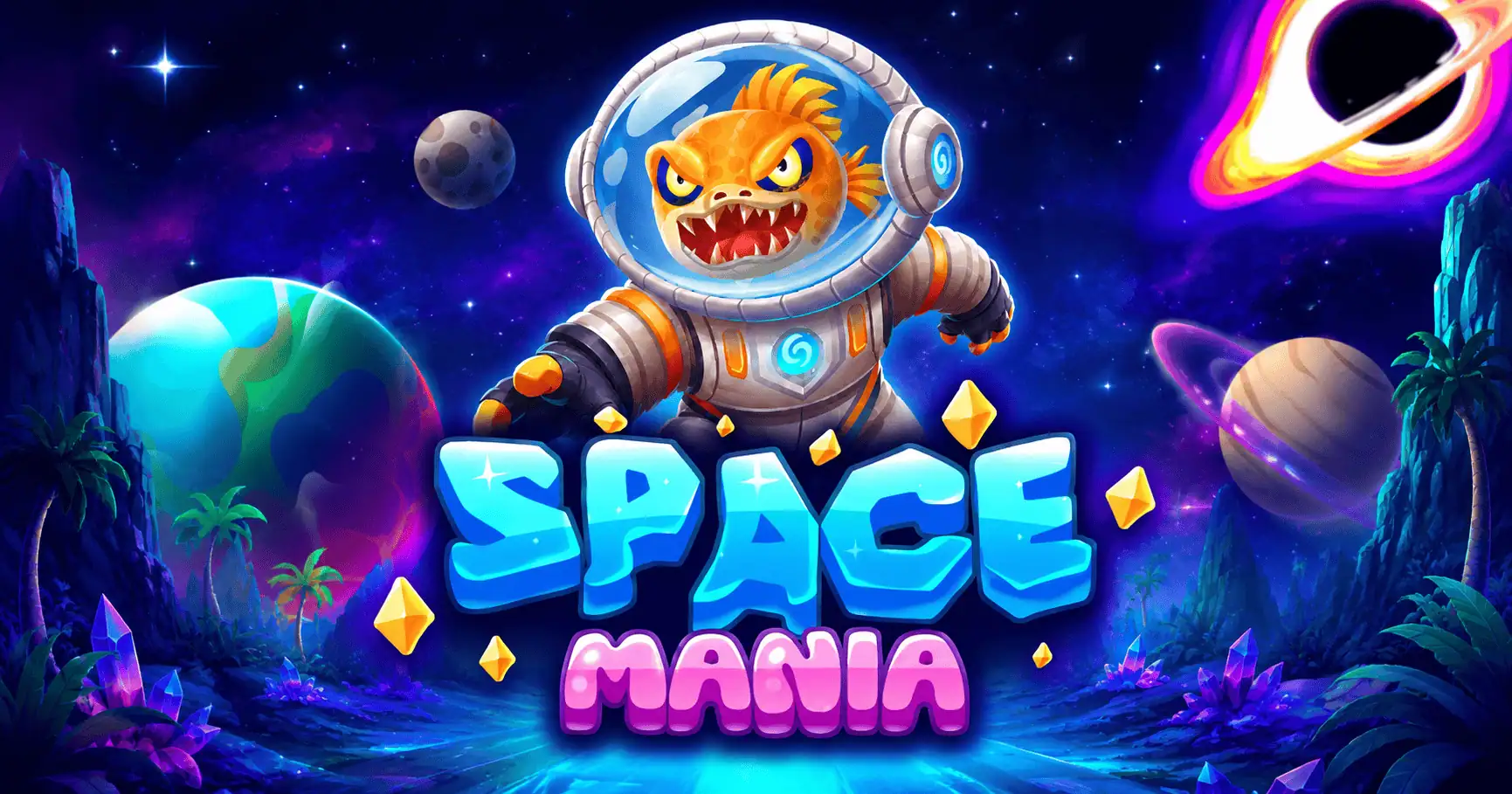 Space Mania Slot by Foxy Studios Free Play slot cover image