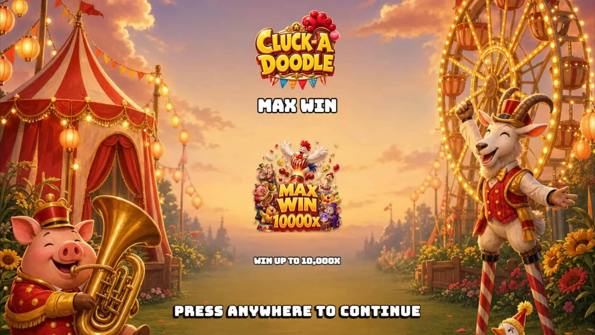 Cluck A Doodle slot intro screen