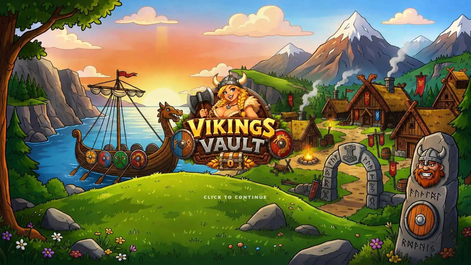 Vikings Vault slot intro screen