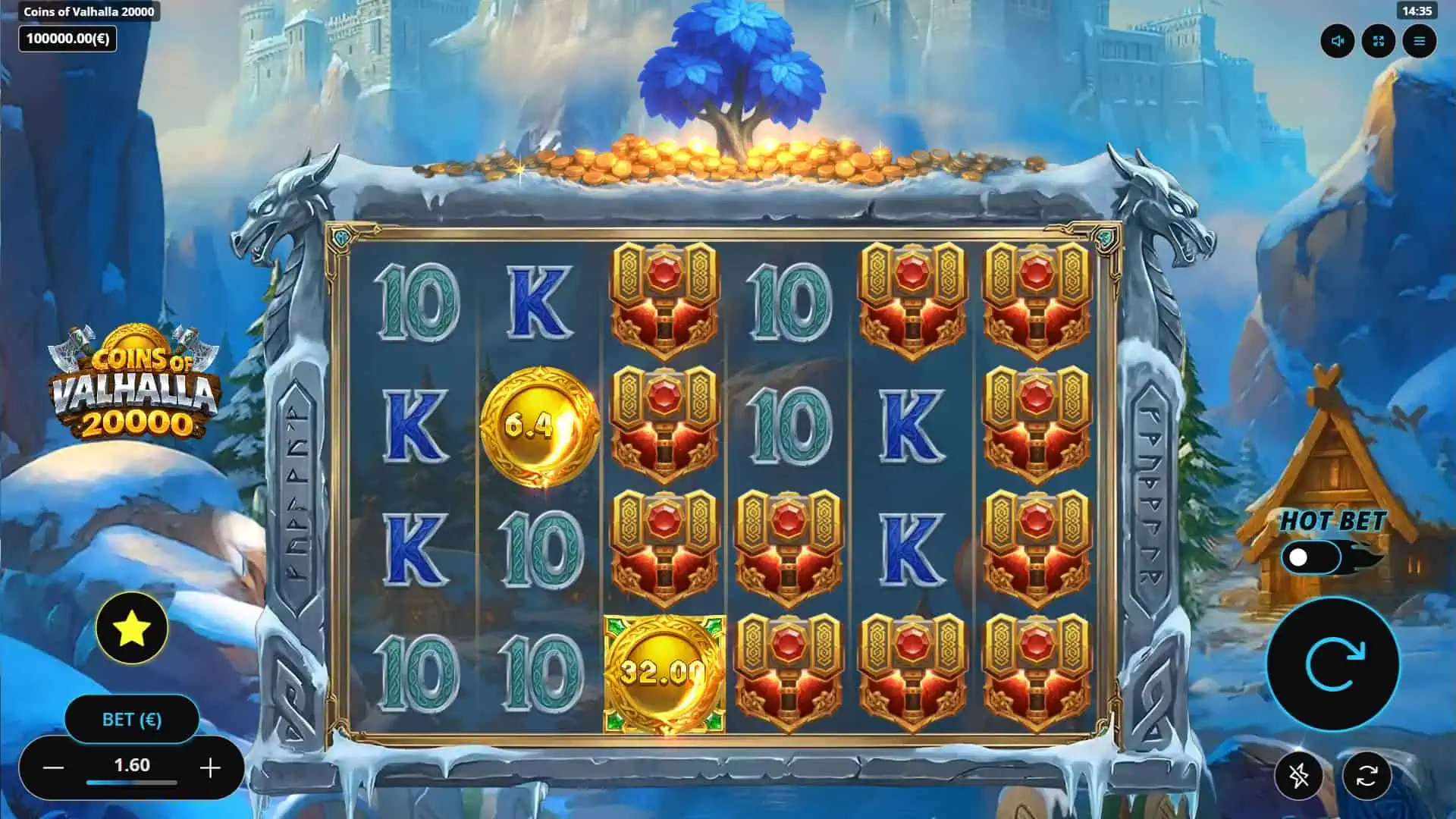Coins of Valhalla 20000 slot gameplay reels