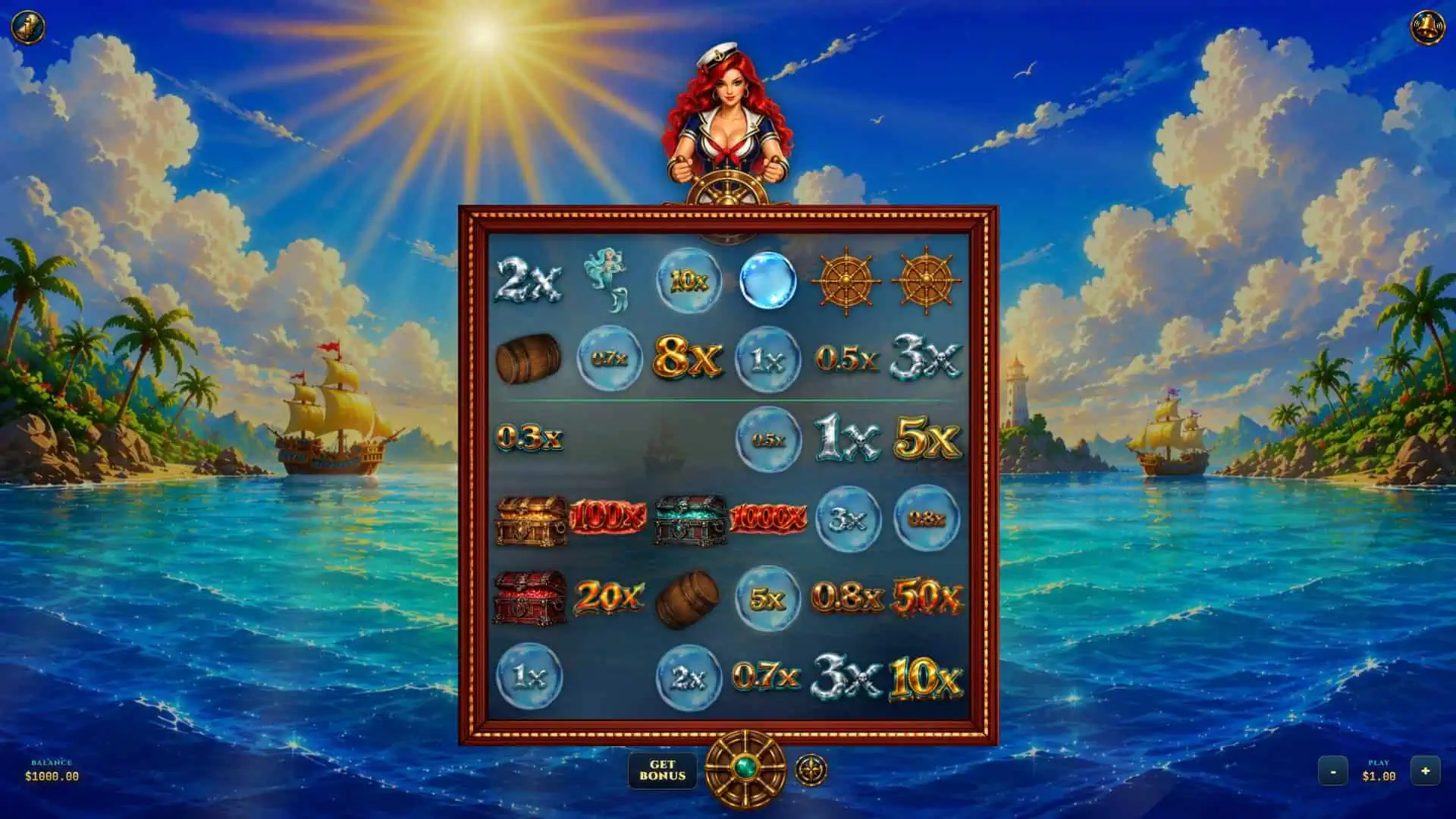 Captain Luck slot gameplay reels