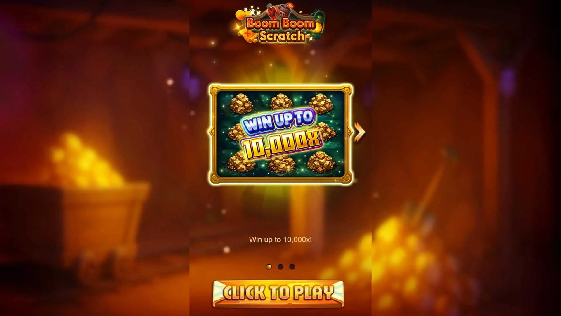 Boom Boom Scratch slot intro screen