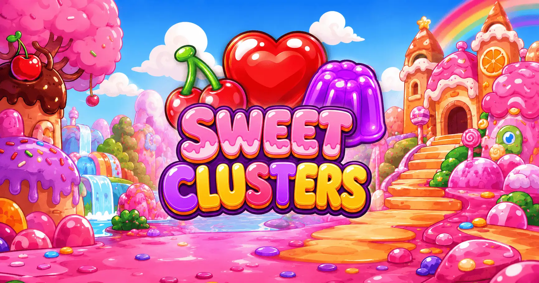 Sweet Clusters Cluster Pays Slot Demo by Ghost Gaming Co slot cover image