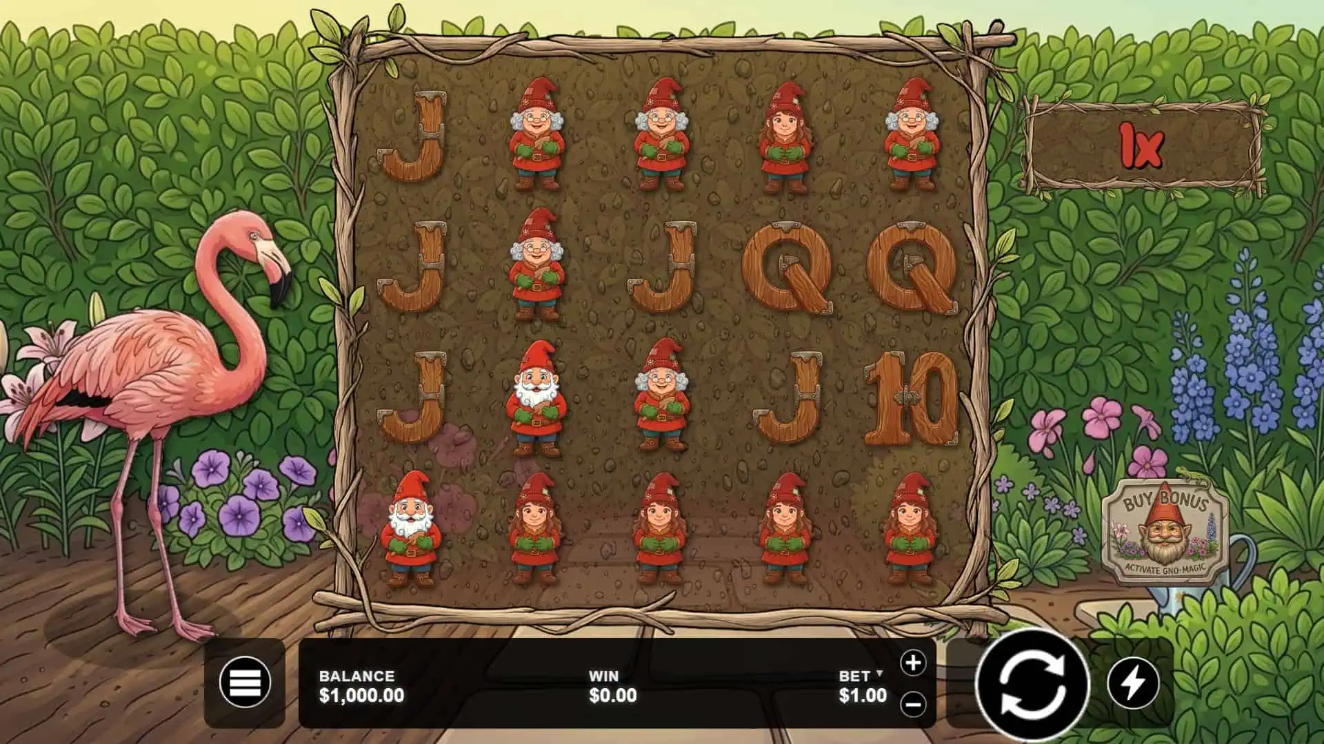 Gnome Invasion slot gameplay reels