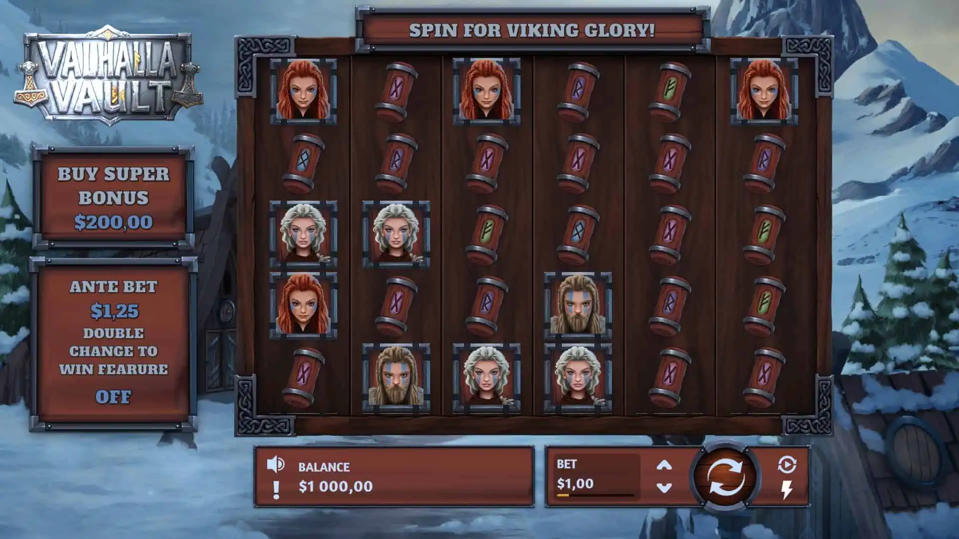 Valhalla Vault slot gameplay reels