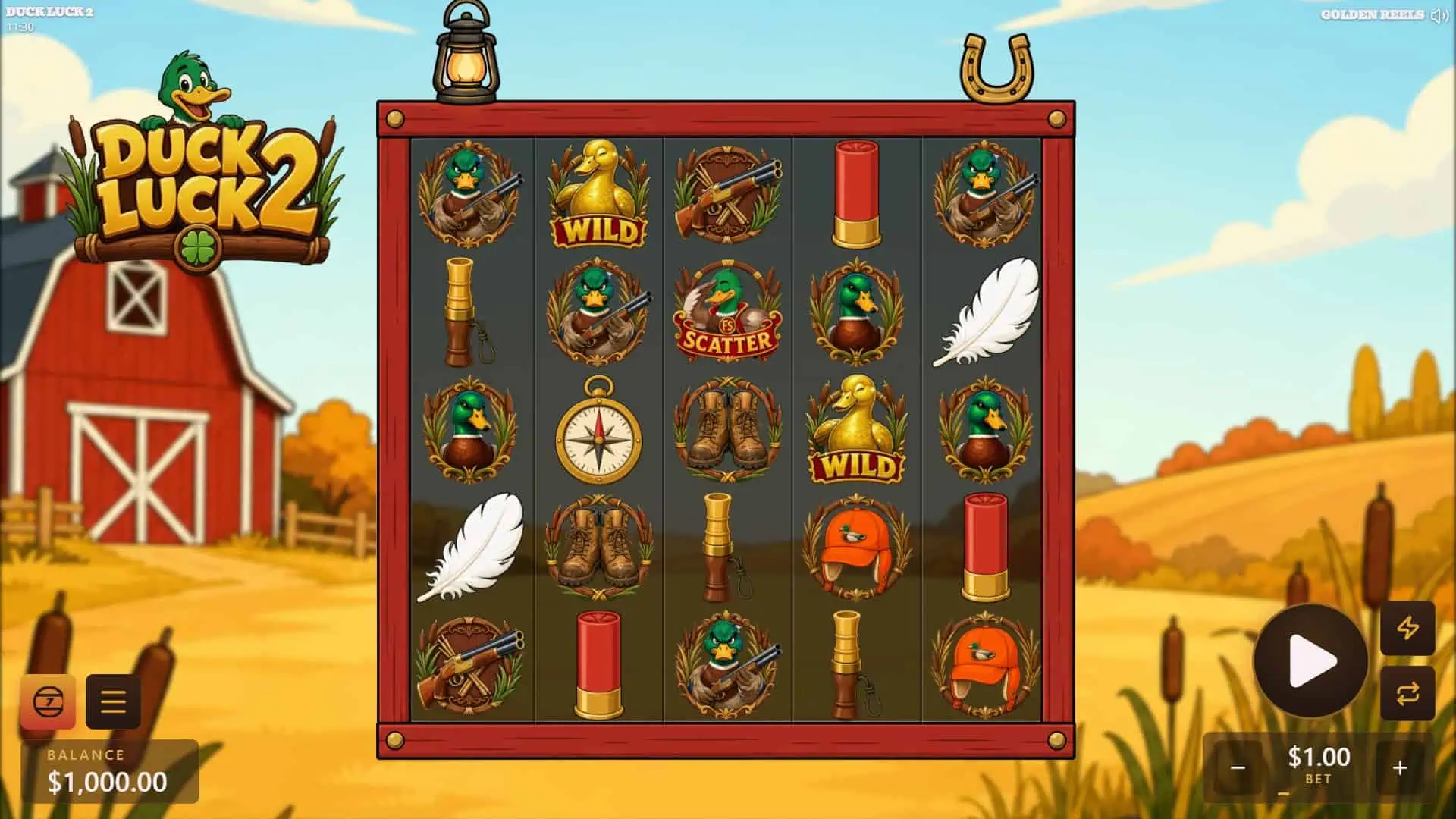 Duck Luck 2 slot gameplay reels