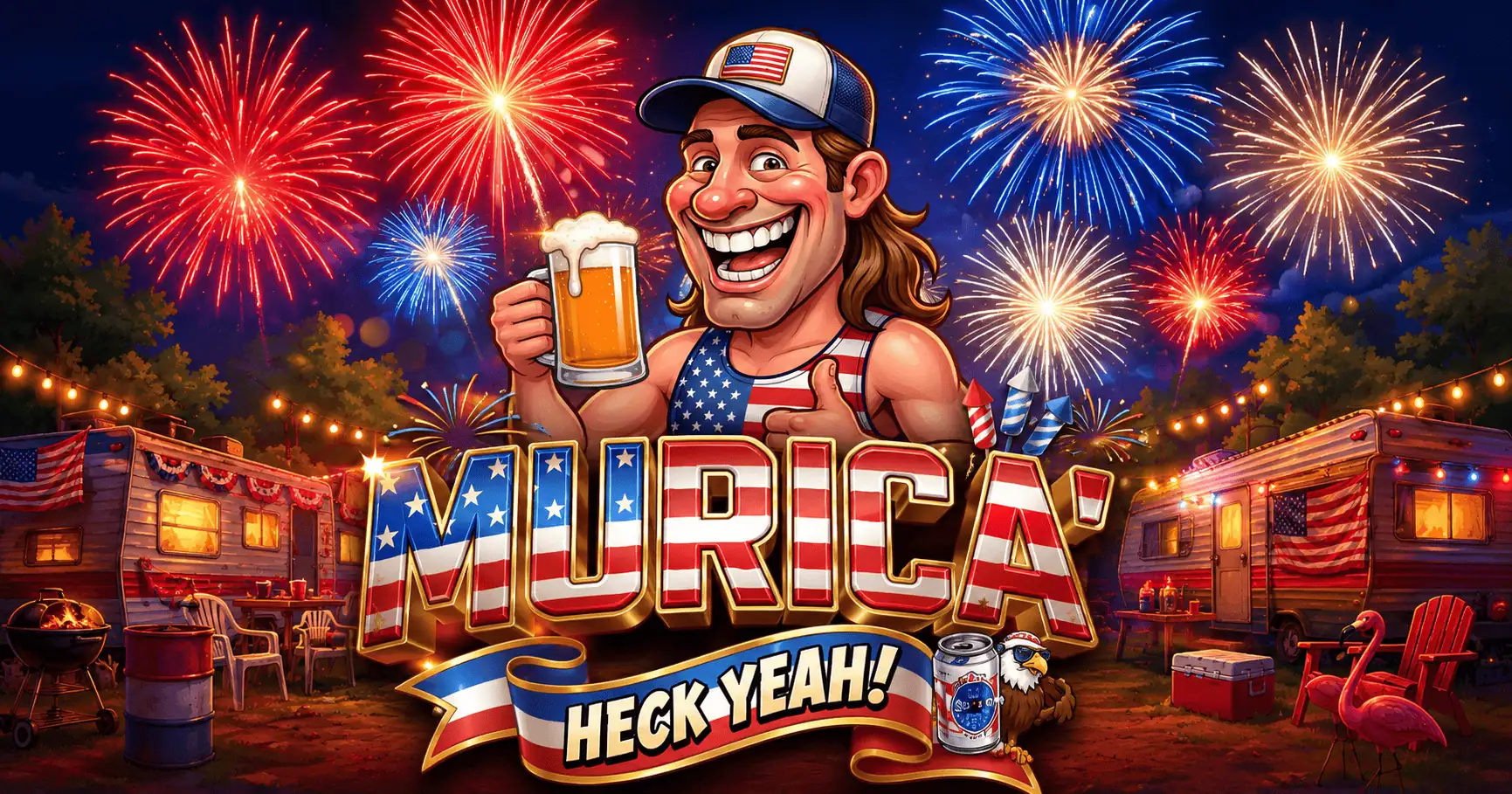 Murica’ Heck Yeah! Slot by Goldloot Studios Demo slot cover image